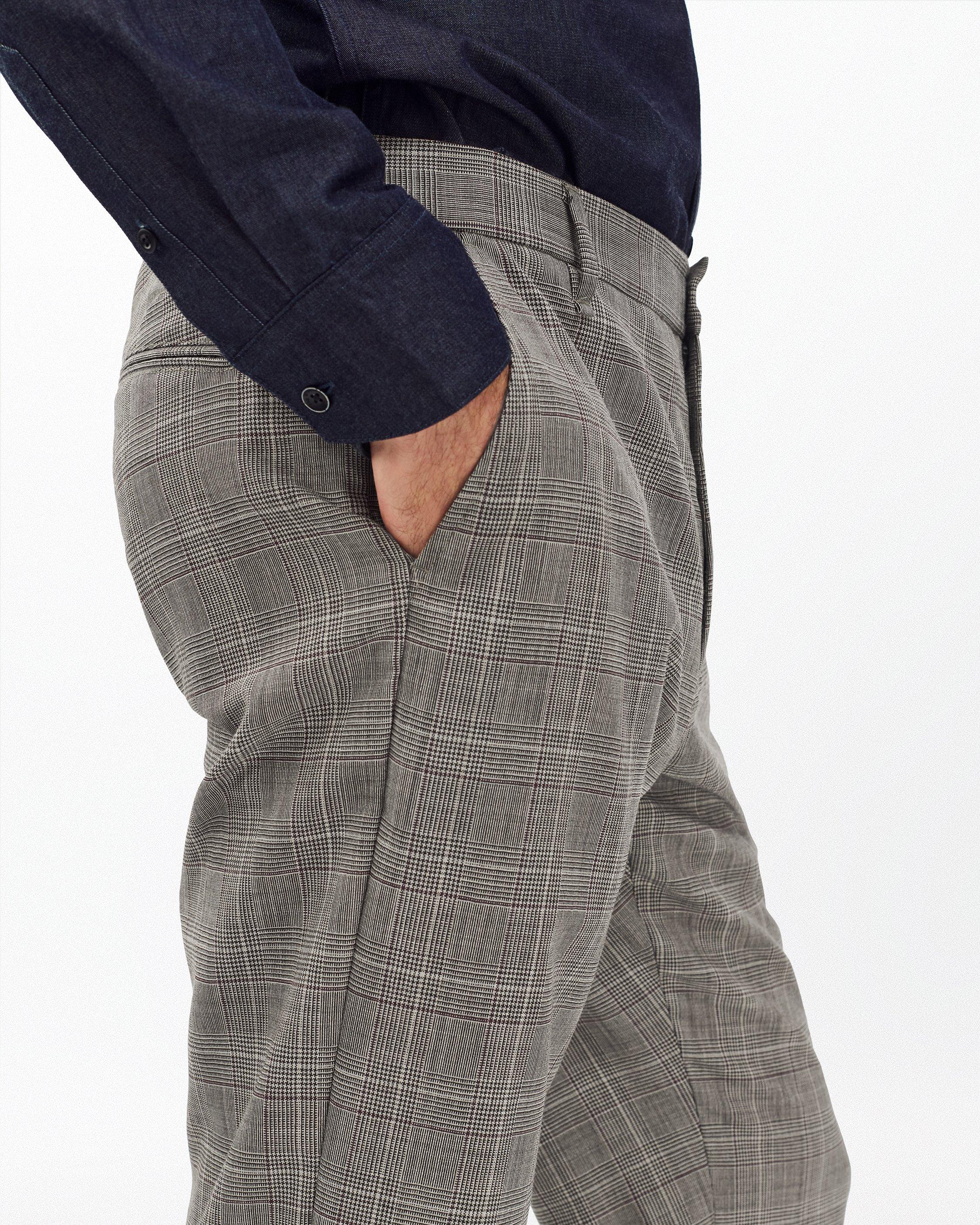 Evan Italian Plaid Wool Trousers image number 4