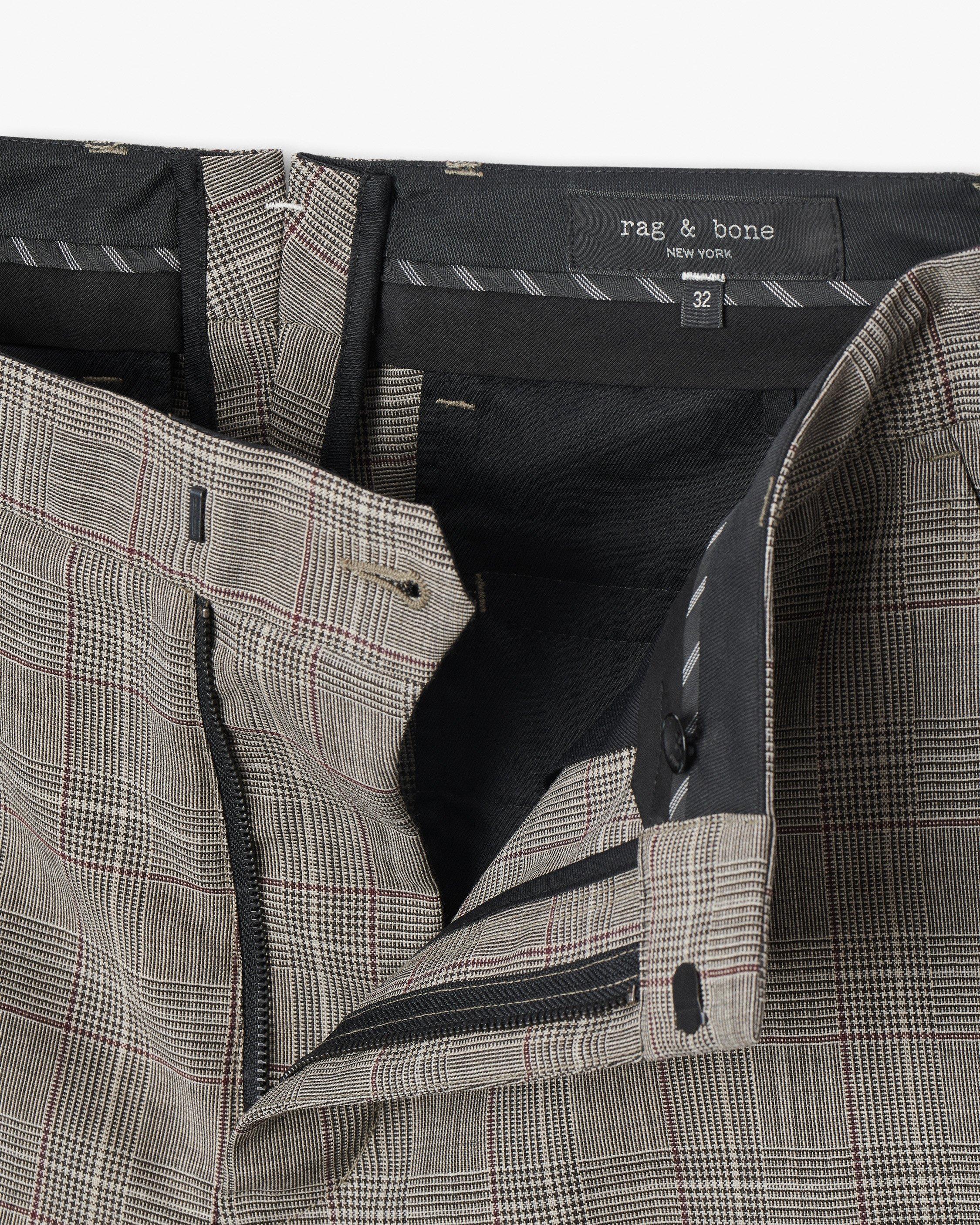 Evan Italian Plaid Wool Trousers image number 6