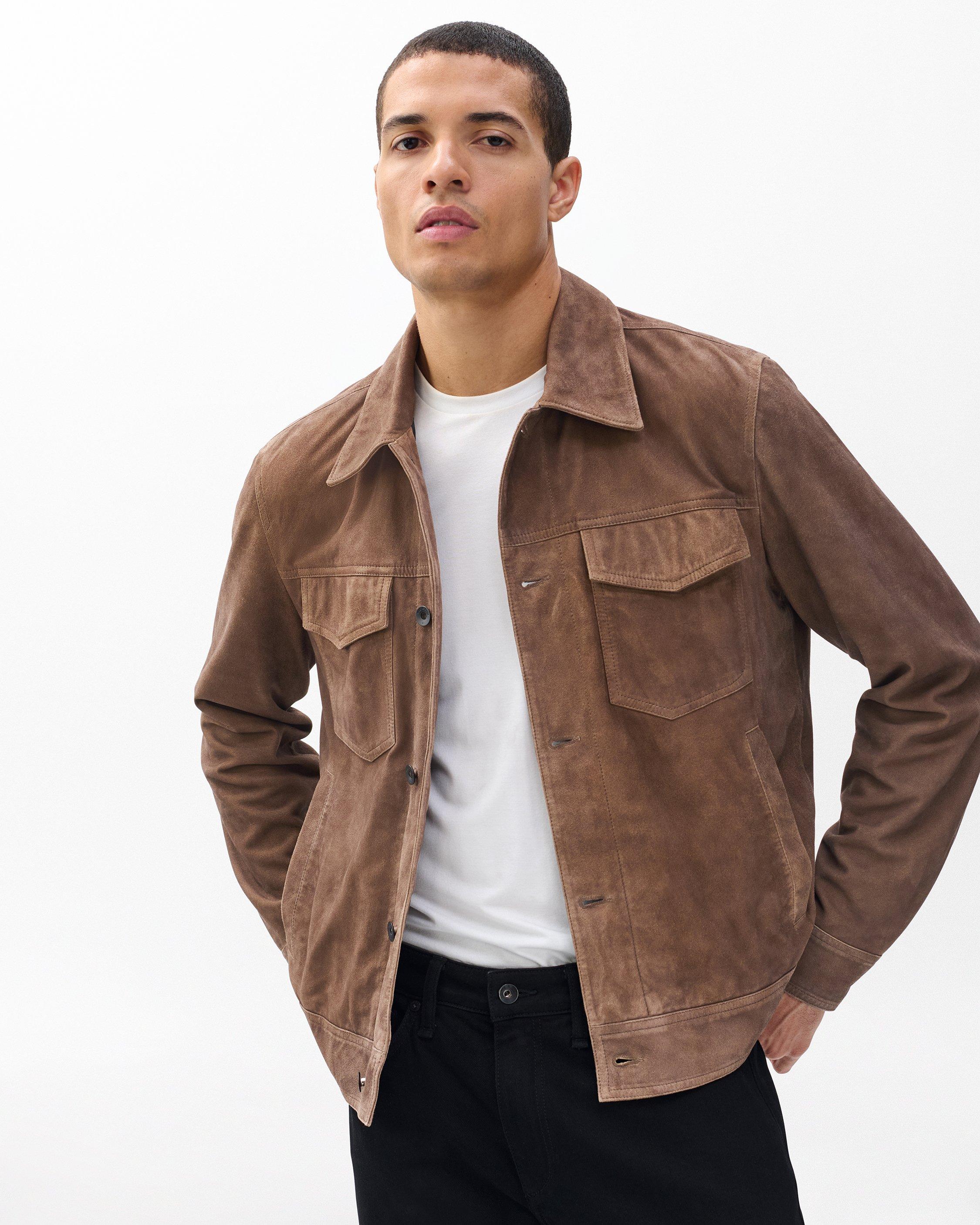 Buy the rb Suede Trucker Jacket | rag & bone UK