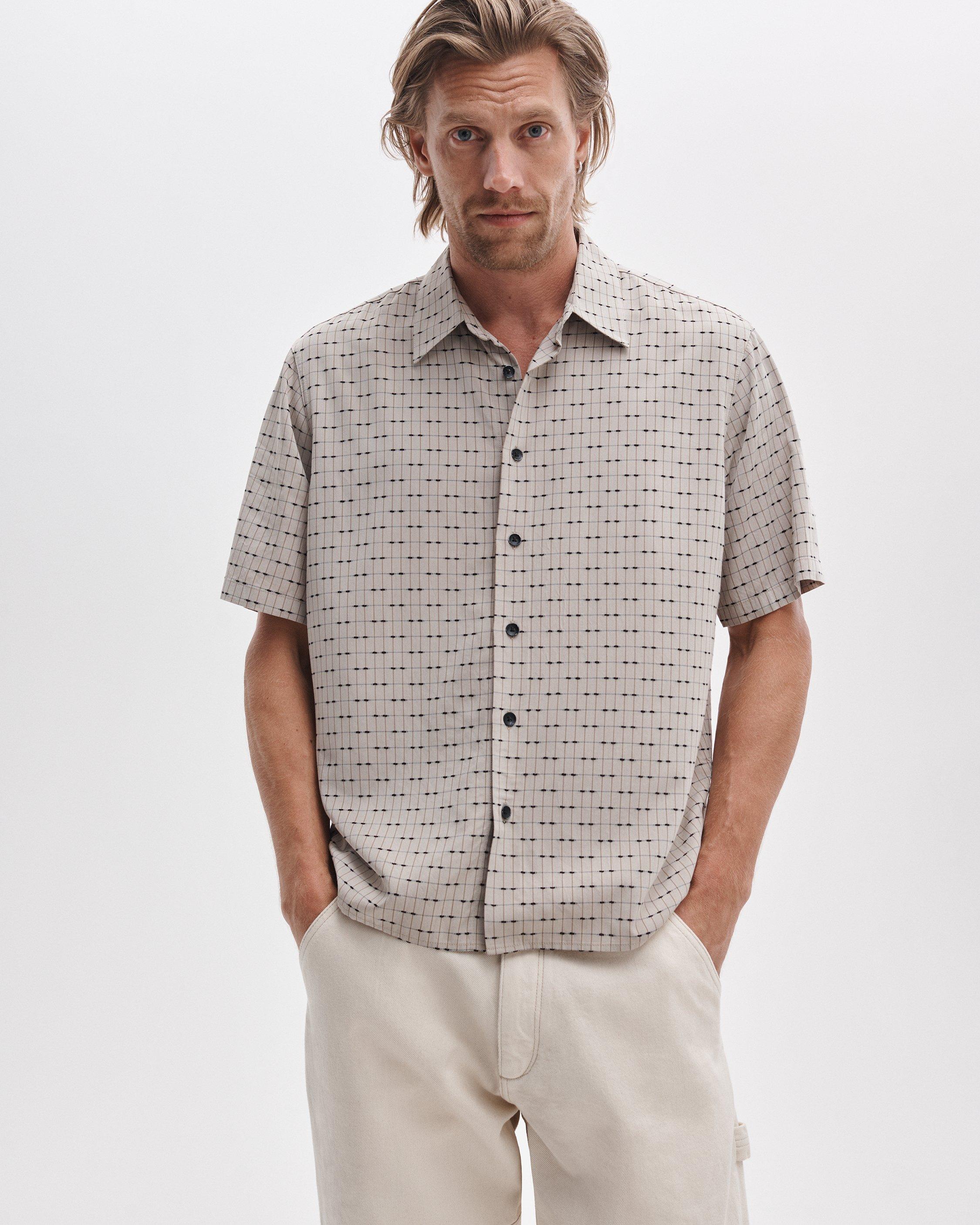 Dalton Short-Sleeve Jacquard Shirt image number 5