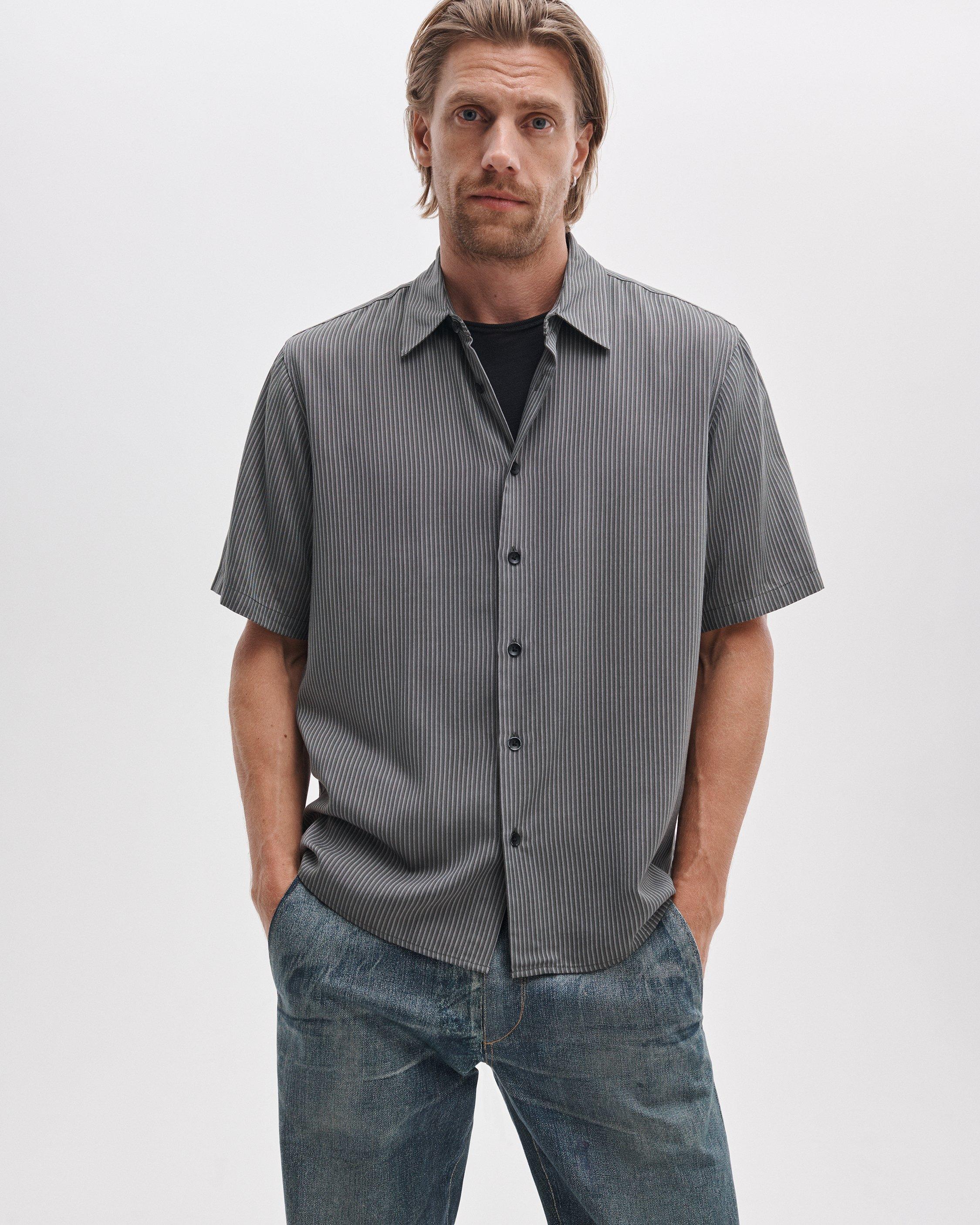 Dalton Short-Sleeve Jacquard Shirt image number 2