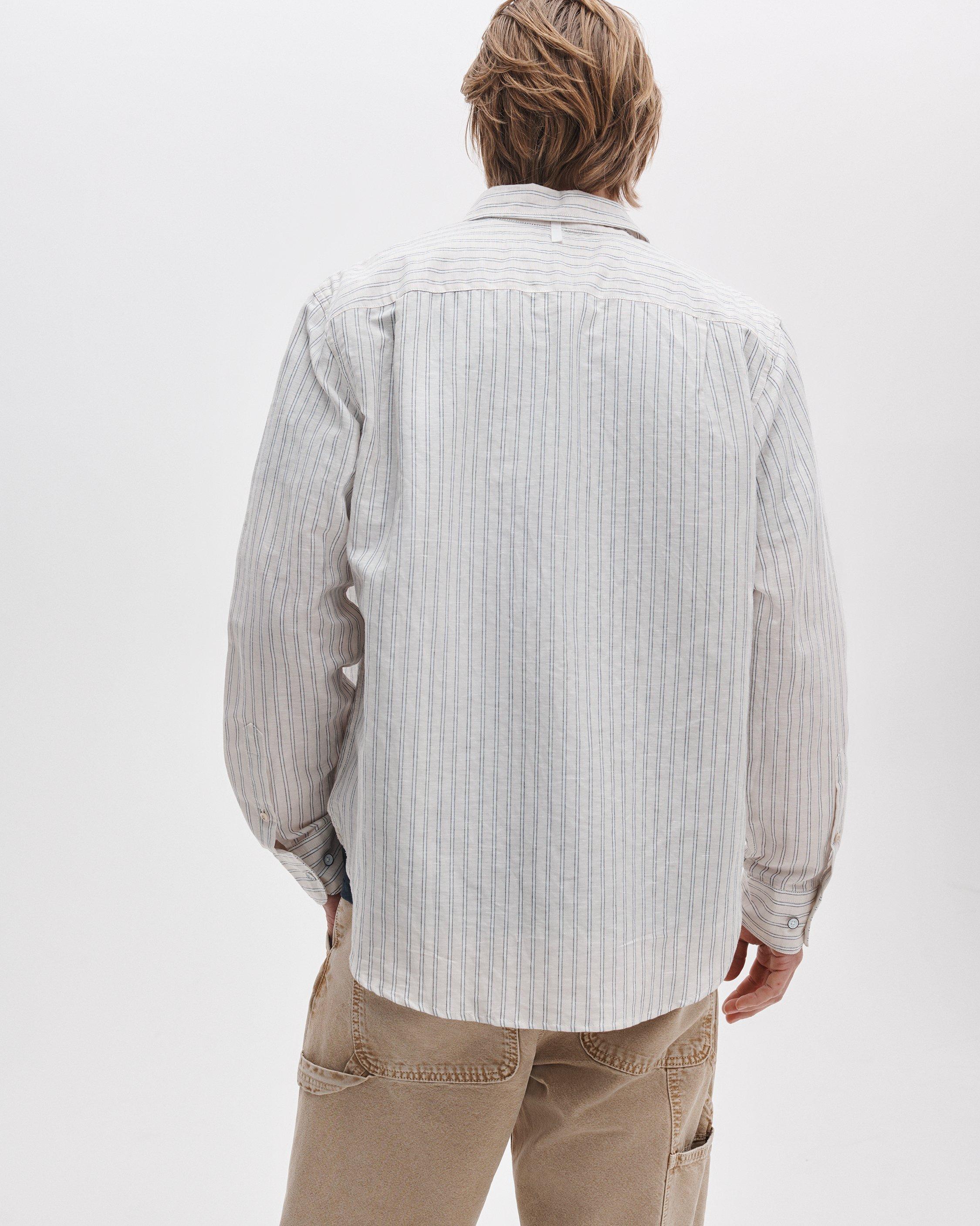 Finch Striped Linen-Cotton Shirt image number 5