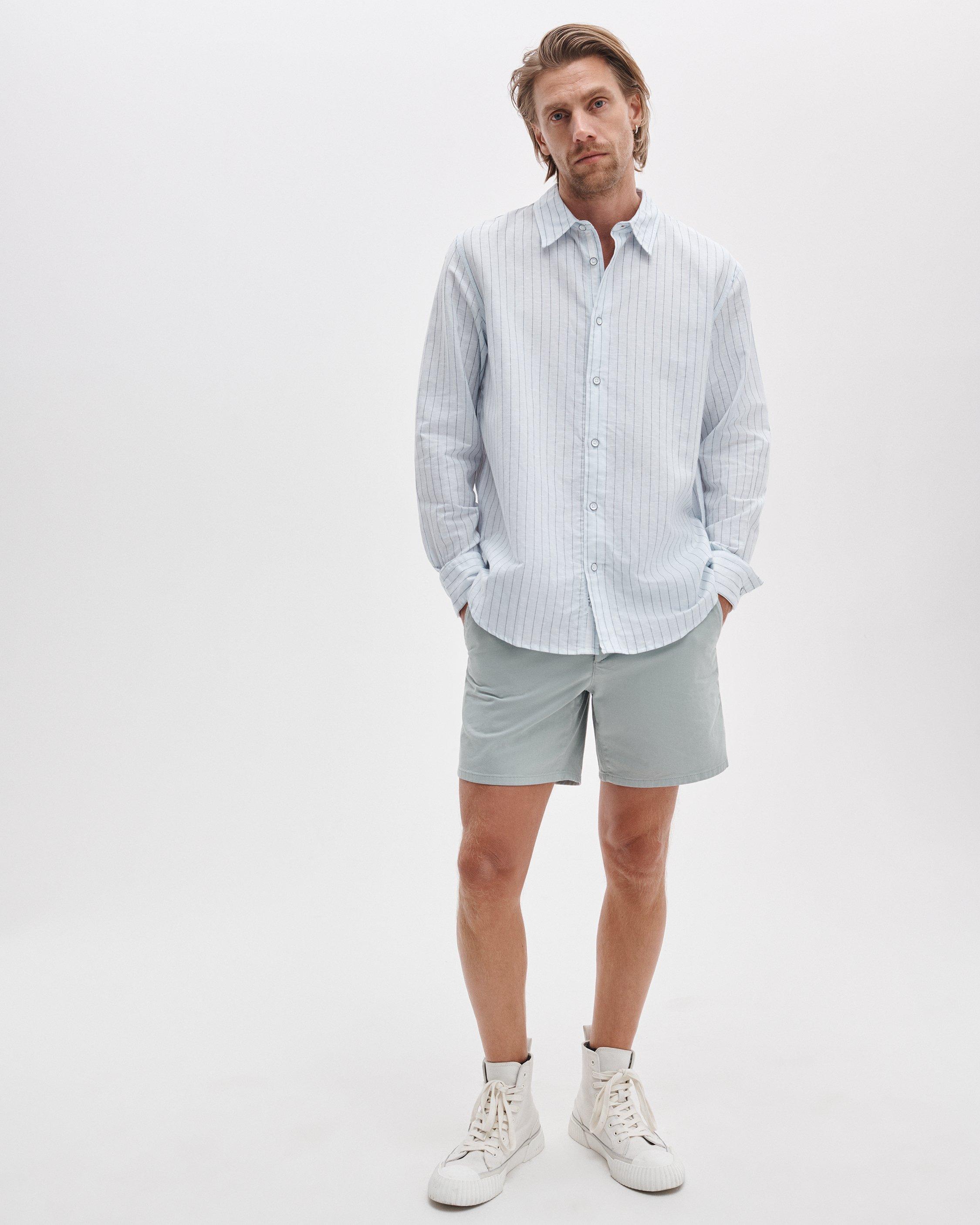 Finch Striped Linen-Cotton Shirt image number 3