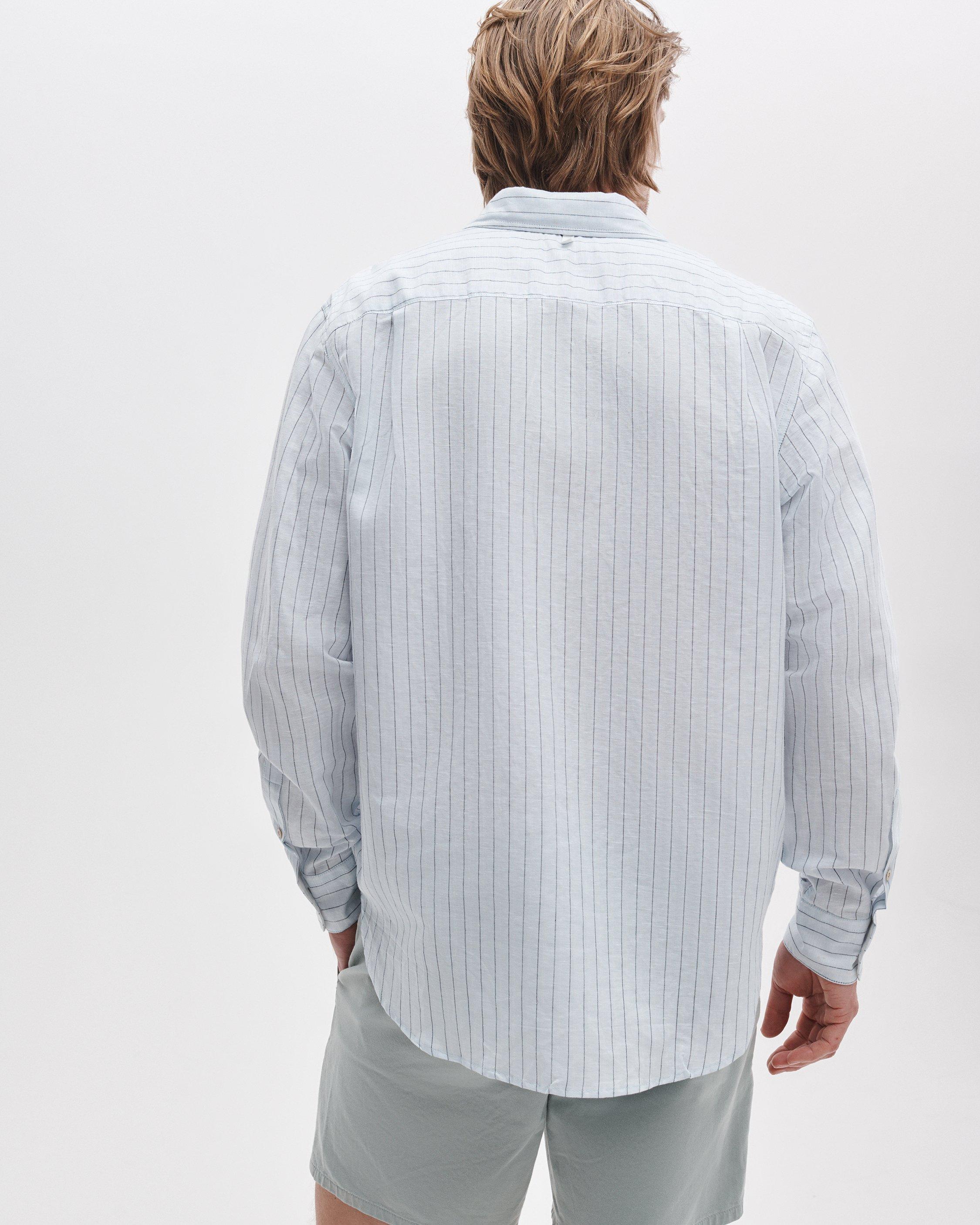 Finch Striped Linen-Cotton Shirt image number 5