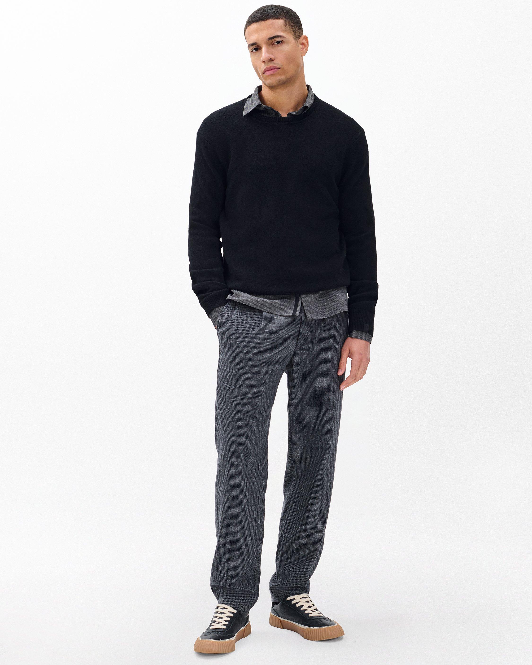 Evan Pleated Italian Houndstooth Trousers image number 1