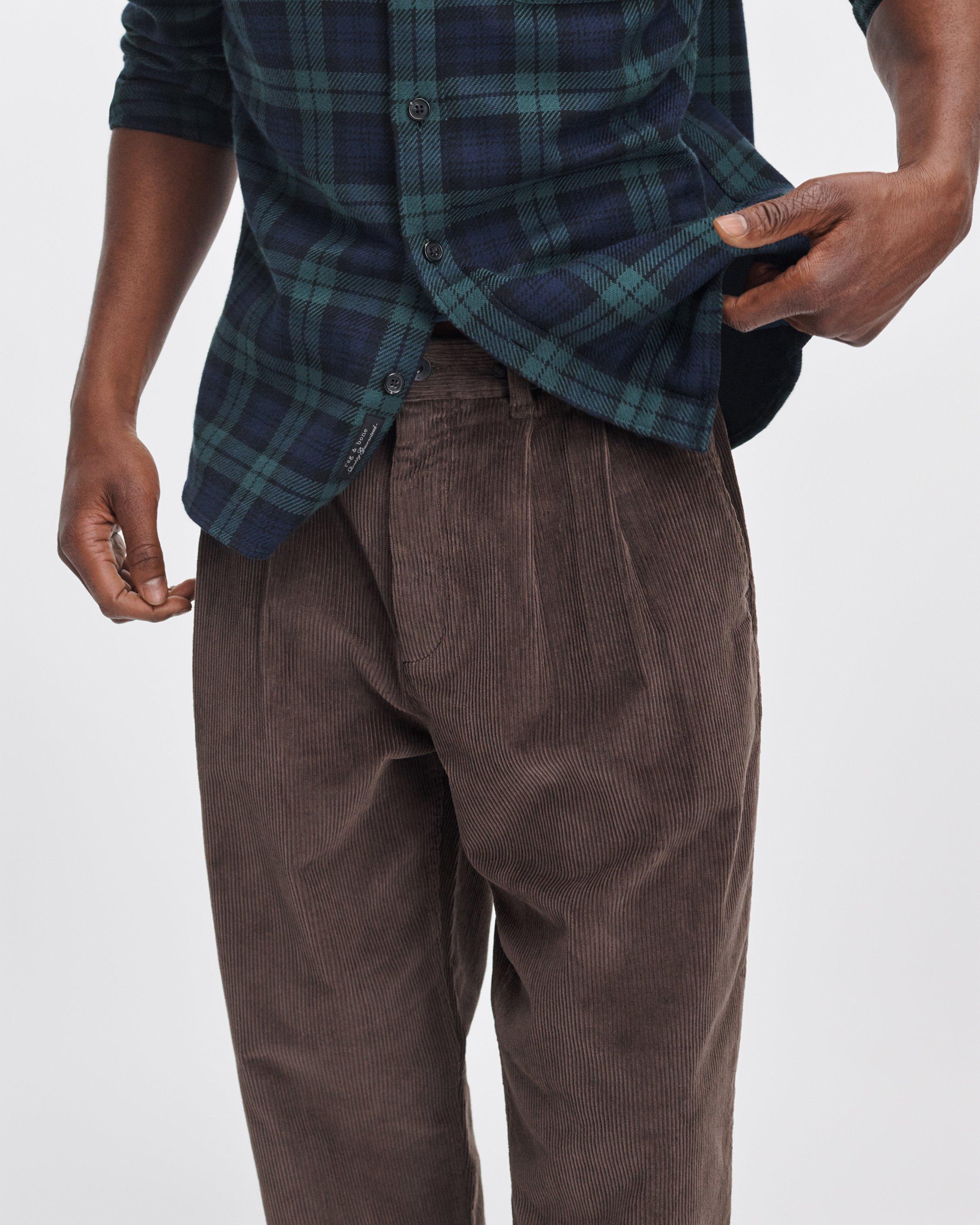 rb Baggy Pleated Corduroy Chino image number 3