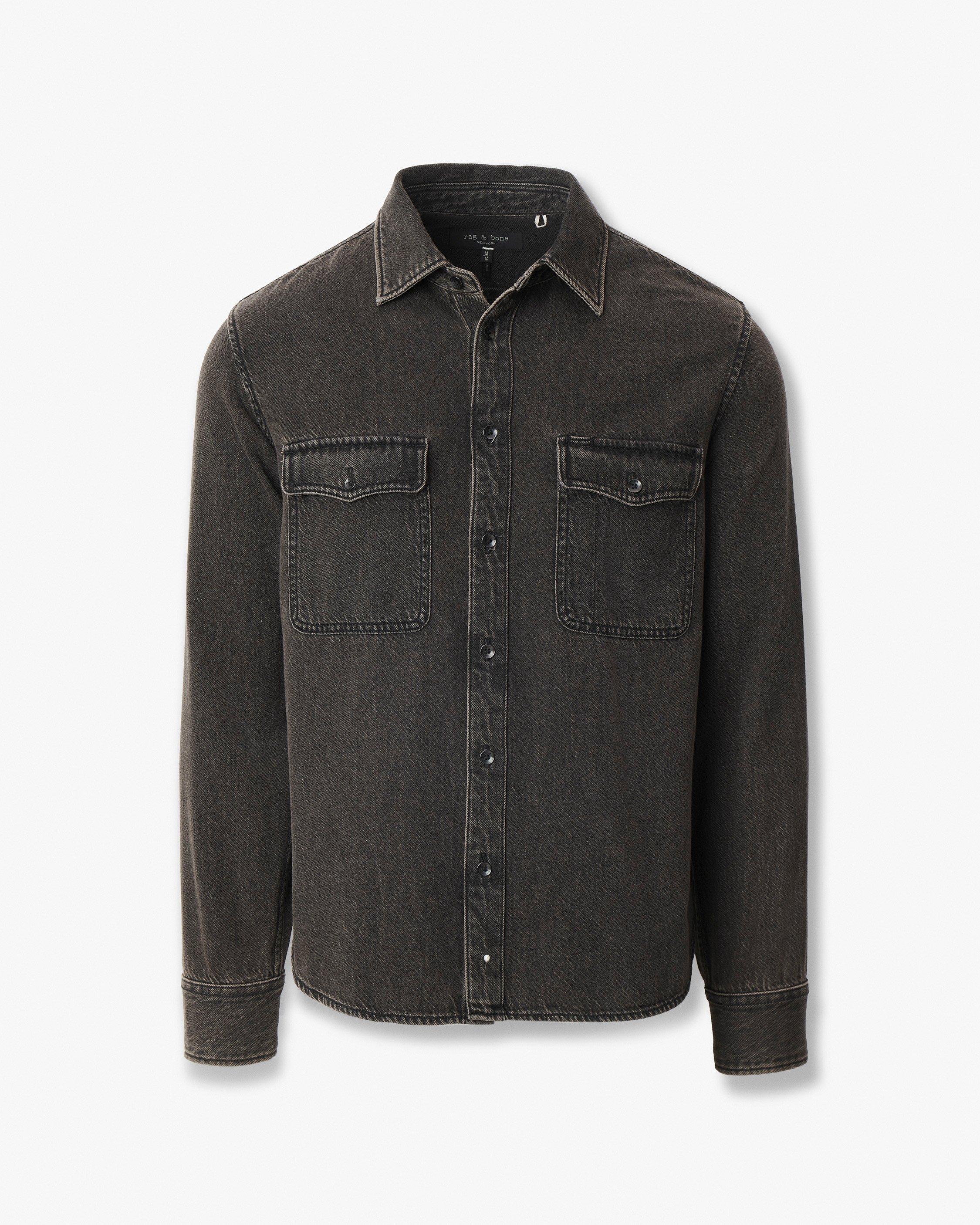 Jack Infuse Denim Shirt - Brown Black | rag & bone