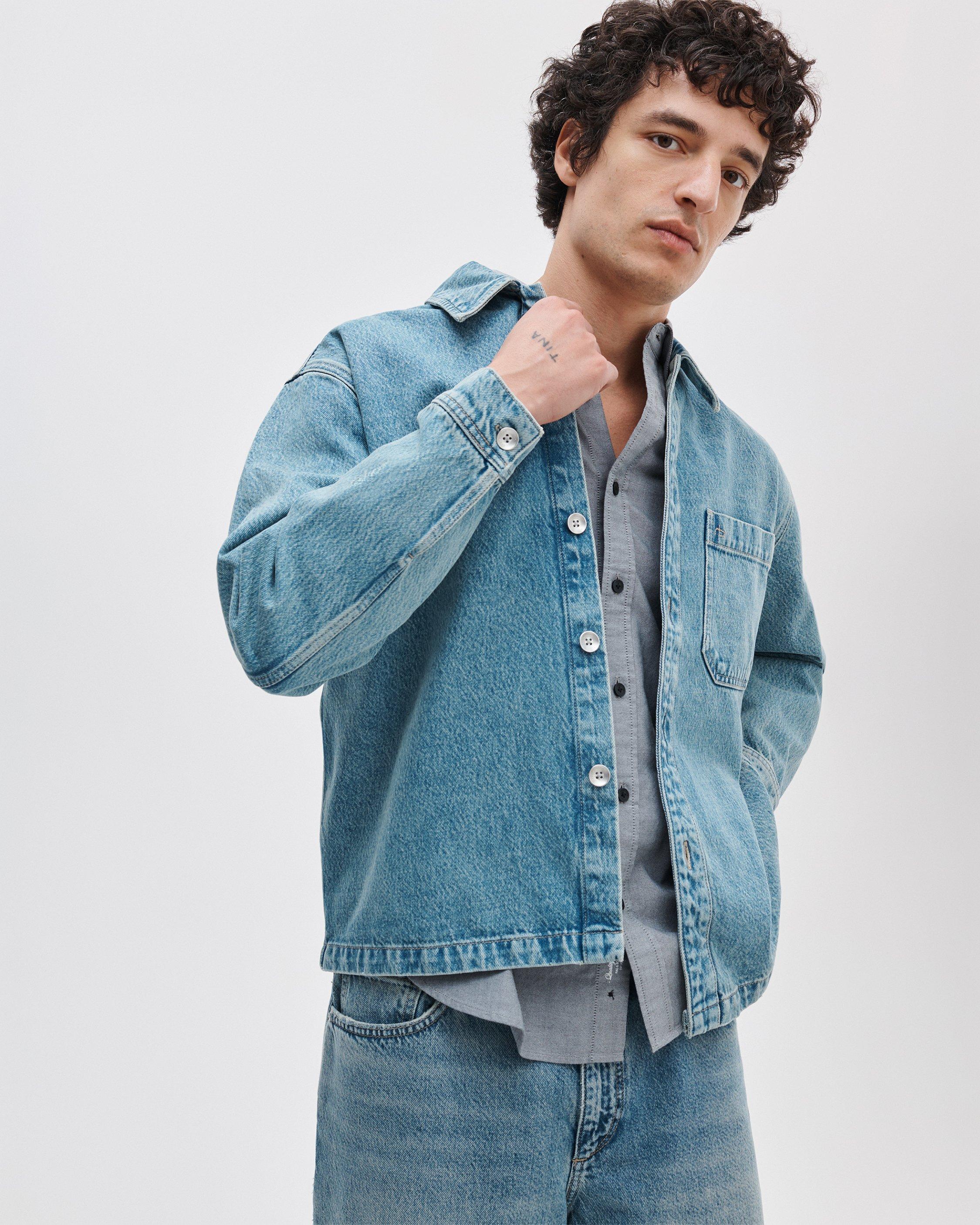 rag&amp;bone デニムシャツ Amazon.com: rag & bone Men's Denim Engineered Jack Shirt, Minna, S