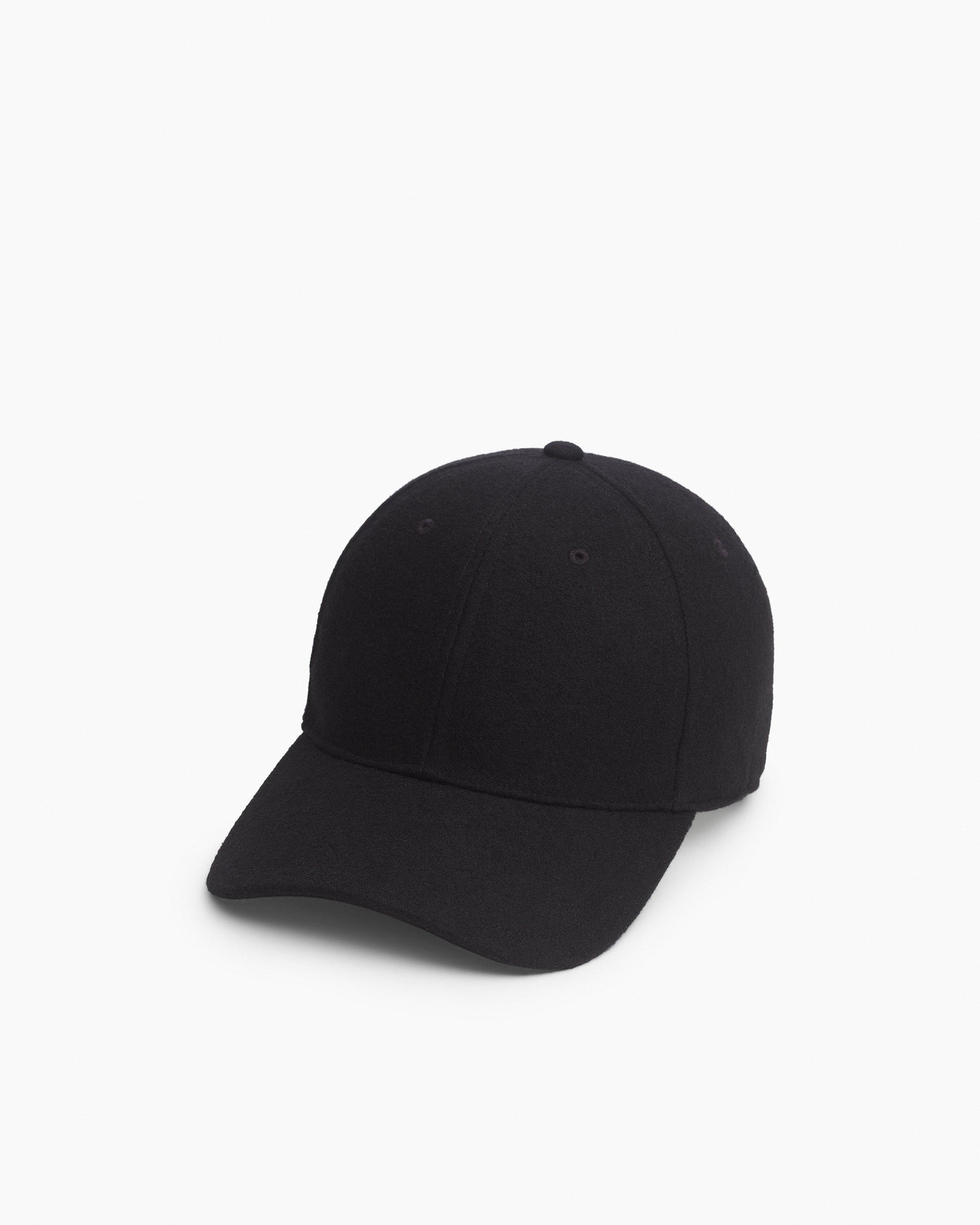 Miles Wool-Blend Baseball Cap - Black Wool | rag & bone display picture 3