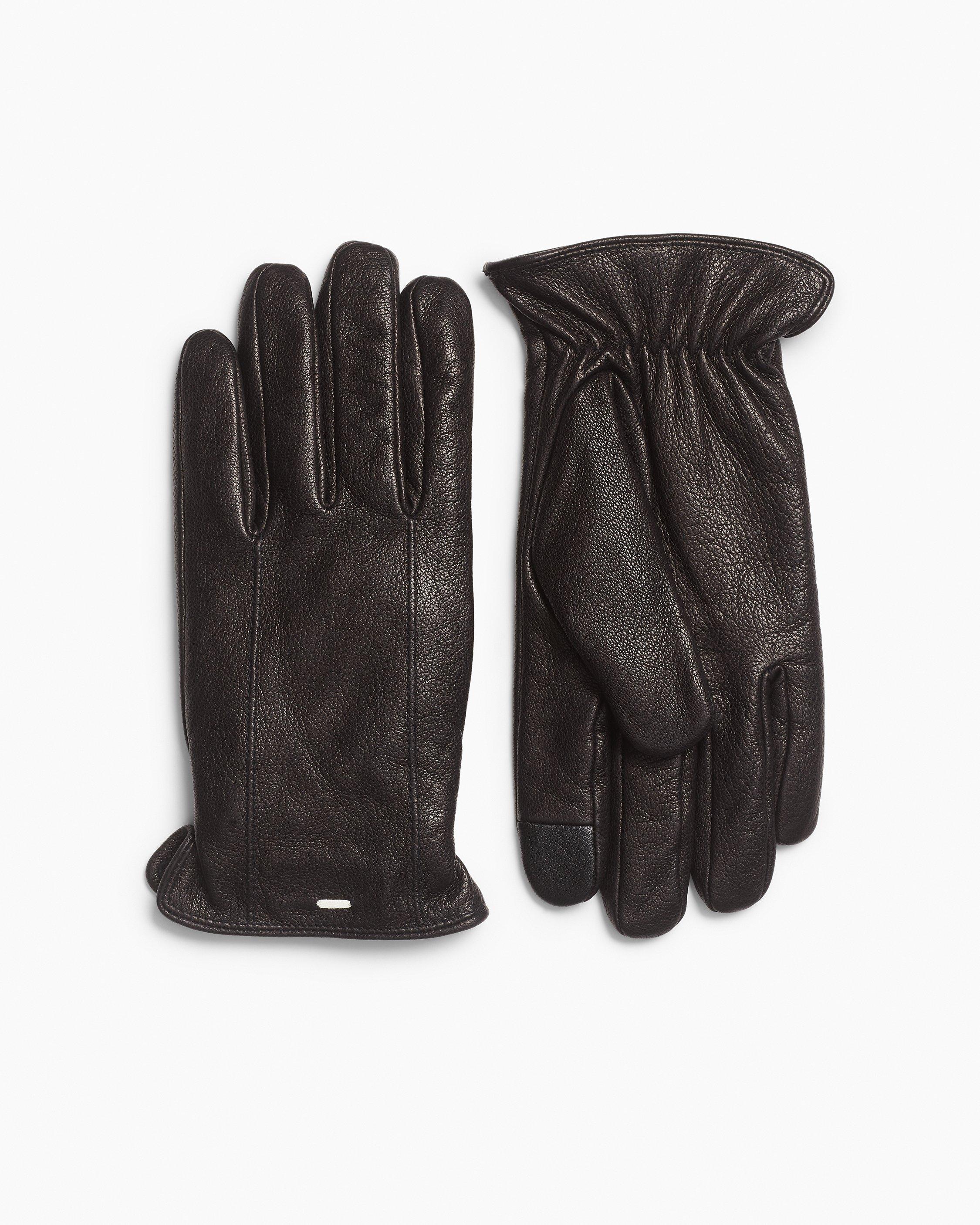 rag &bone メンズレザー手袋 Evan Leather Gloves - Black | rag & bone
