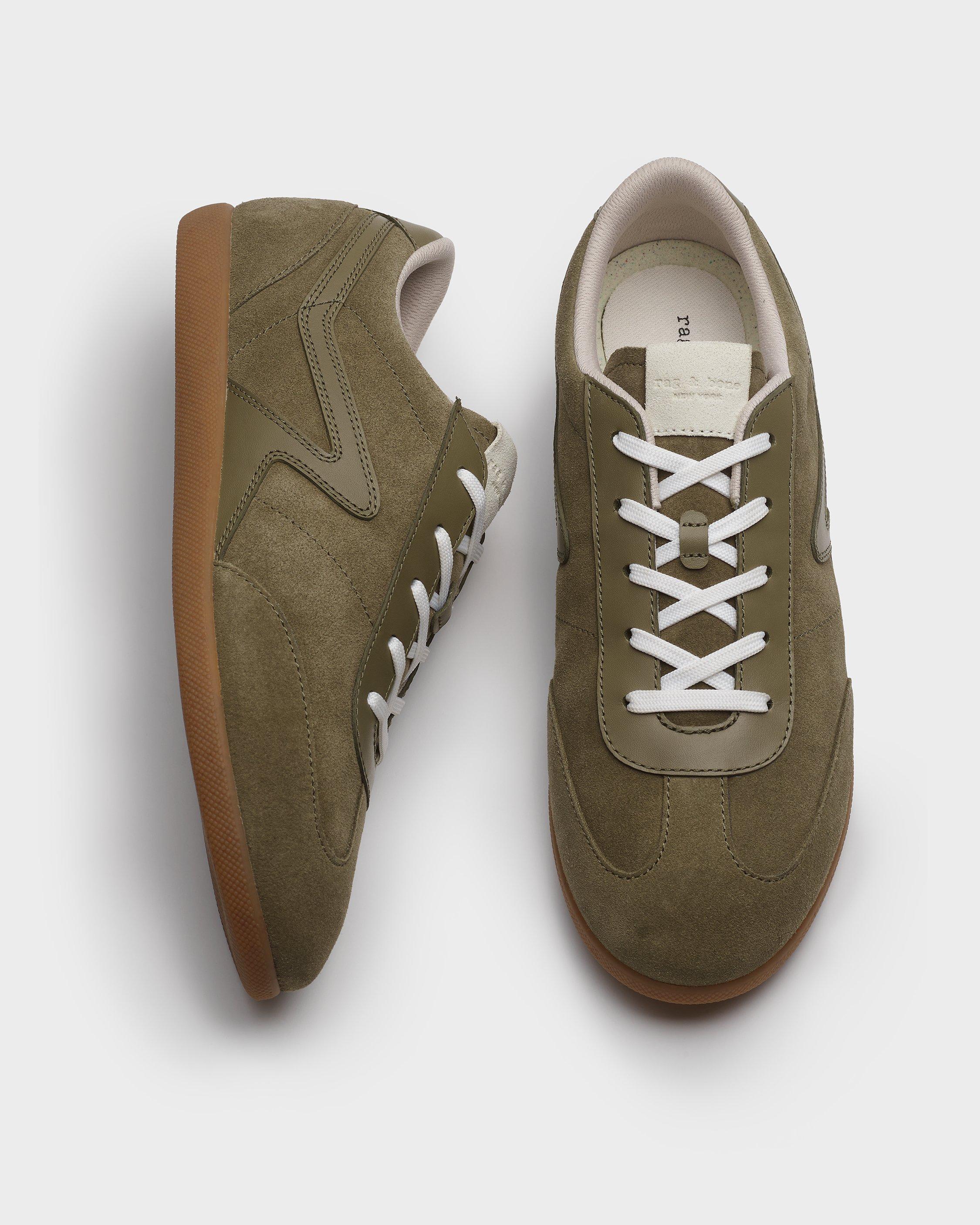 Retro Leather Legacy Trainers - Army | rag & bone