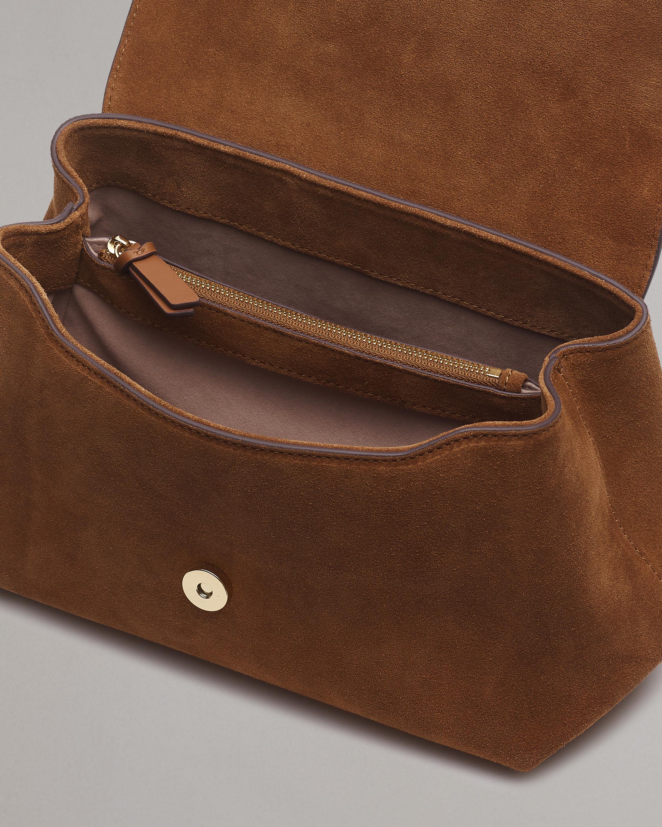 Realm Italian Suede Top Handle Bag image number 3