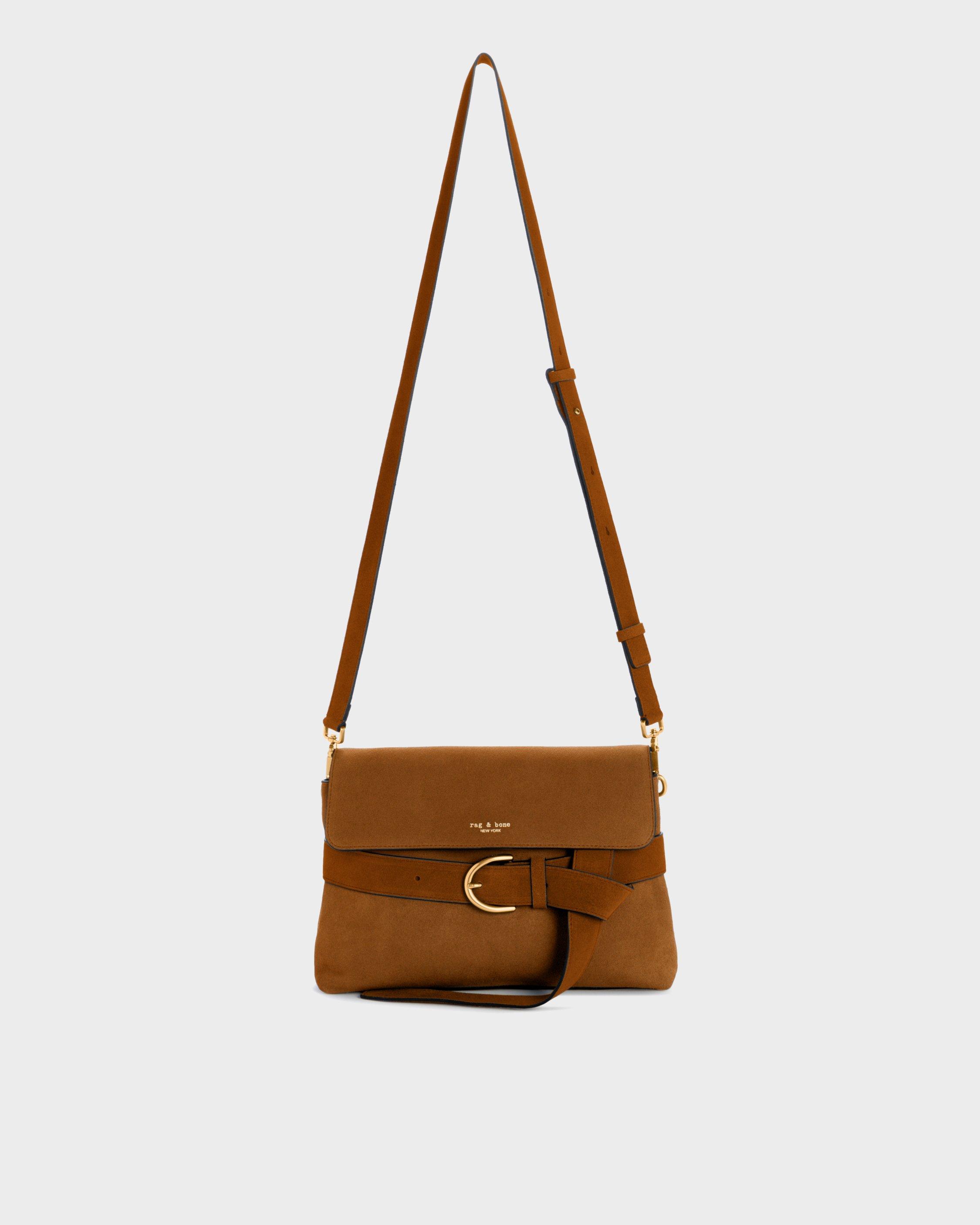 Lexington Suede Flap Bag - Golden Brown | rag & bone