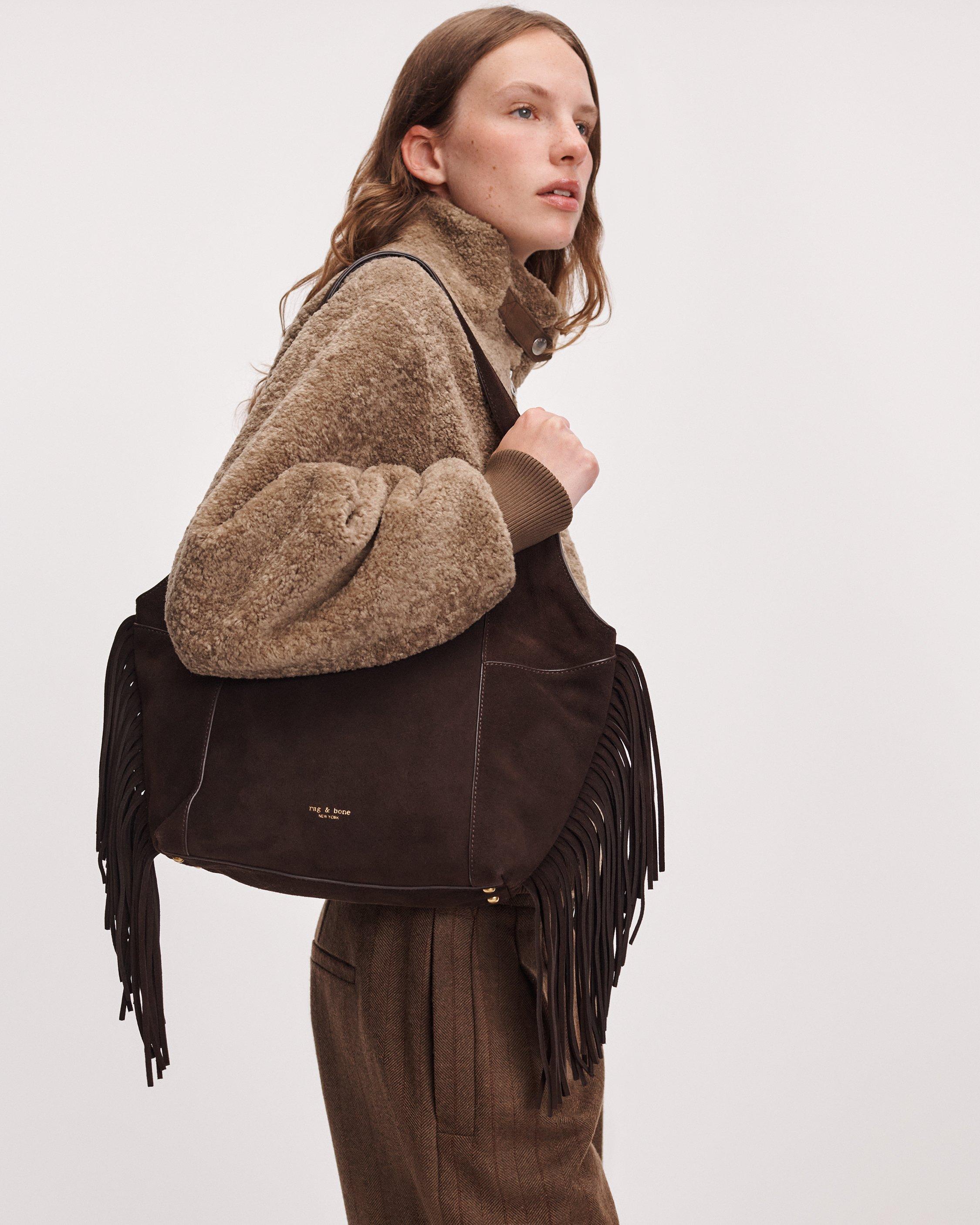 Brayton Suede Fringe Carryall image number 2