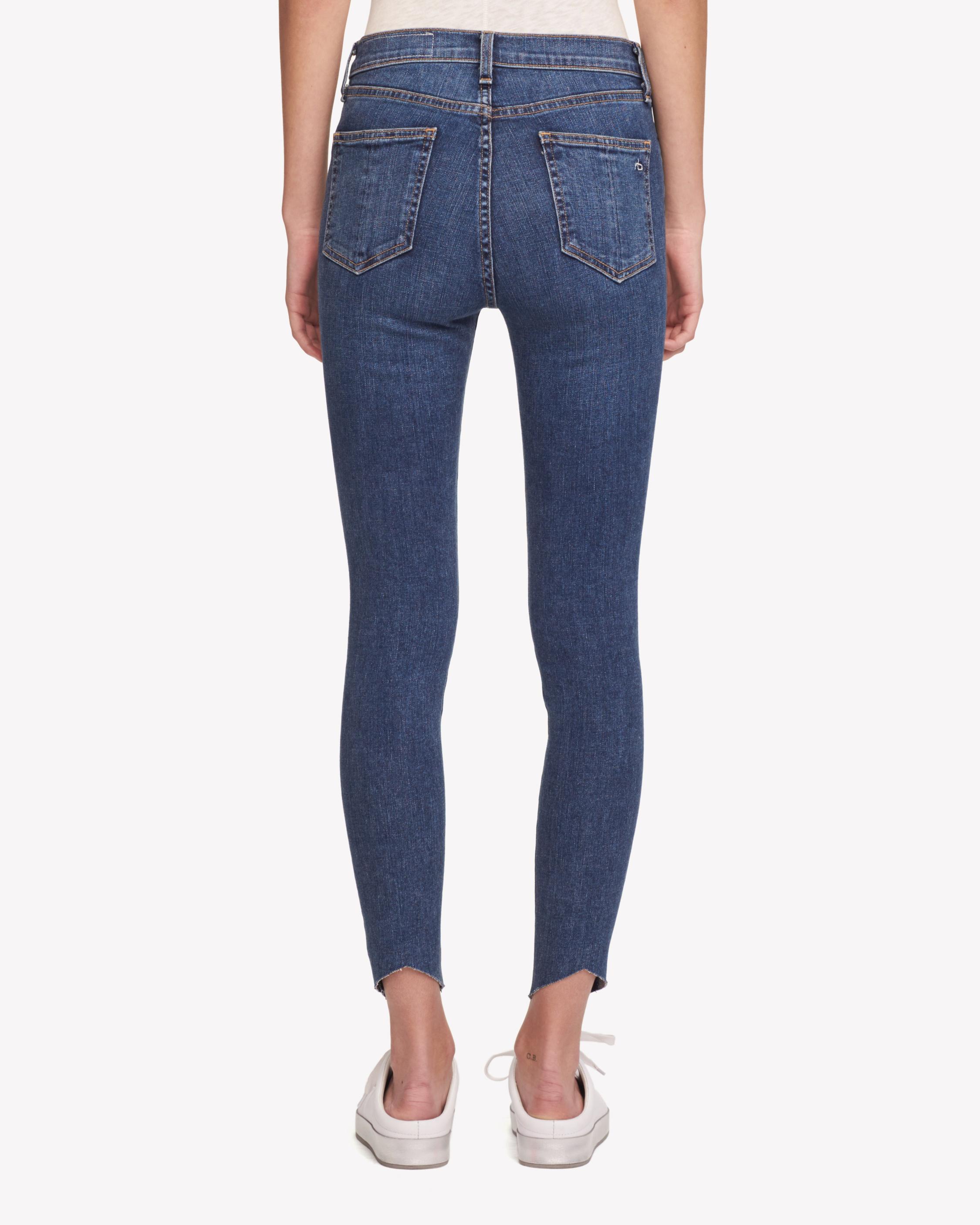 NWT $195 rag & bone High Rise Ankle Skinny Jeans Sz: 25 XS Leggings sale Denim