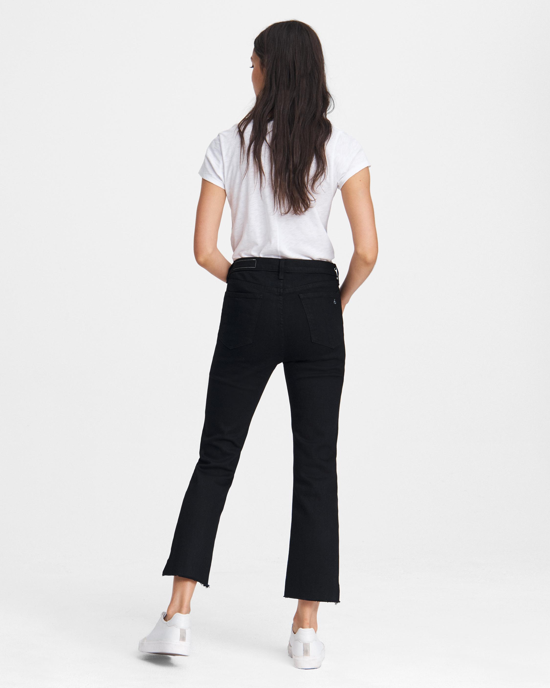 Mile High Crop Flare Jeans - Black