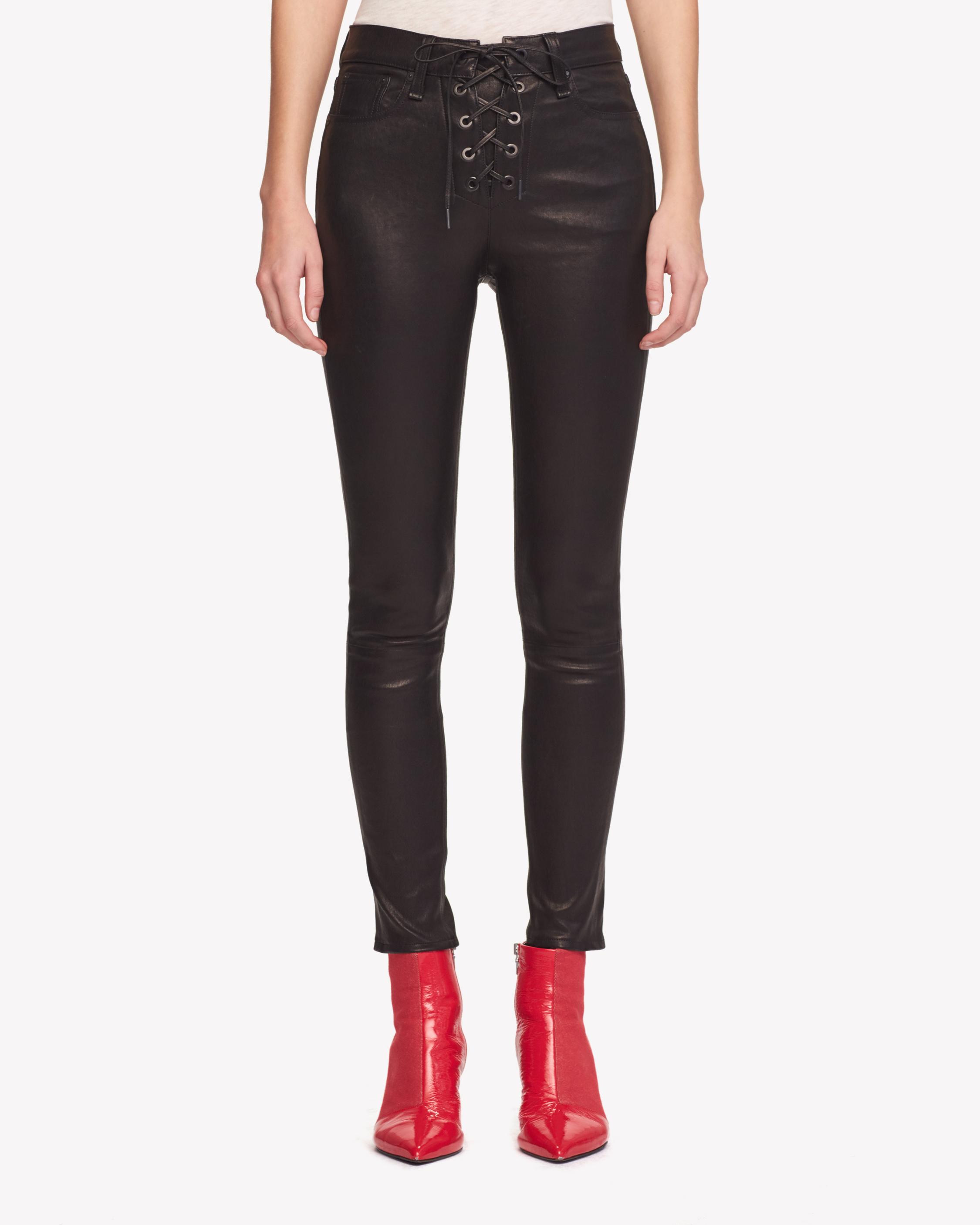 Rag & Bone High-Rise AnkleSkinny Leather Pants - Pants & Jumpsuits