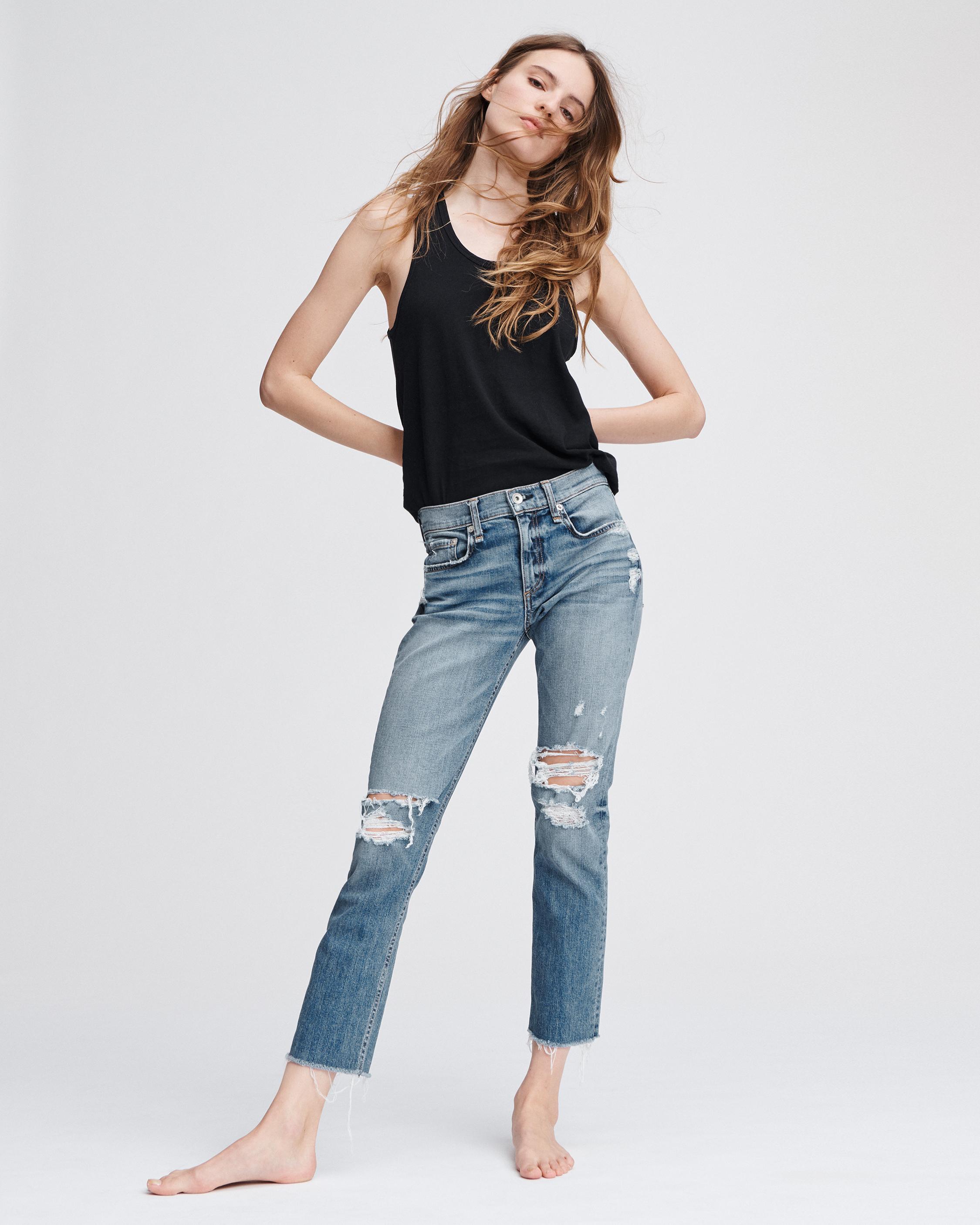 Rag and bone dre hot sale ankle slim boyfriend jeans