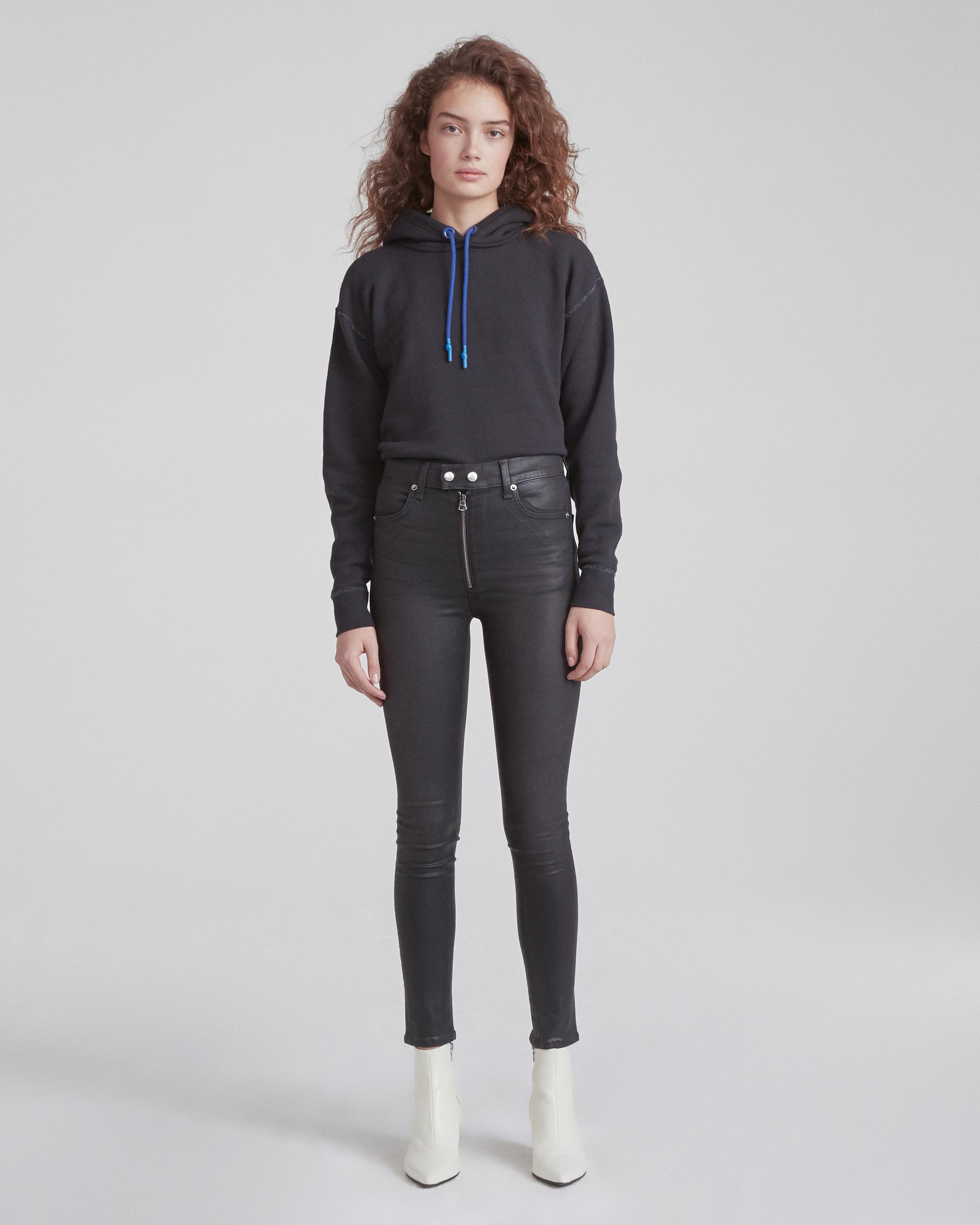 Rag and bone store coated black jeans