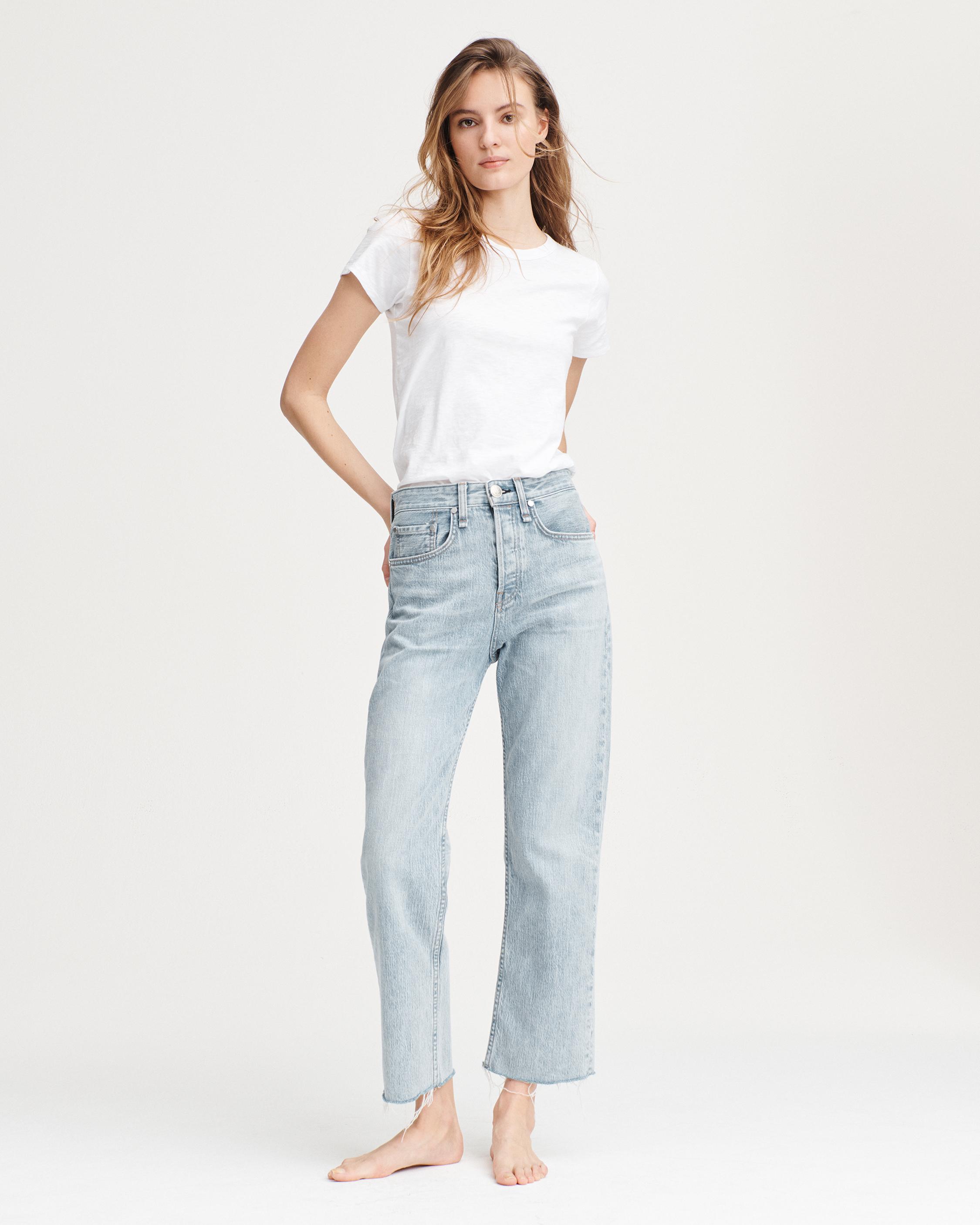 HIGH-RISE JEANS - Blue