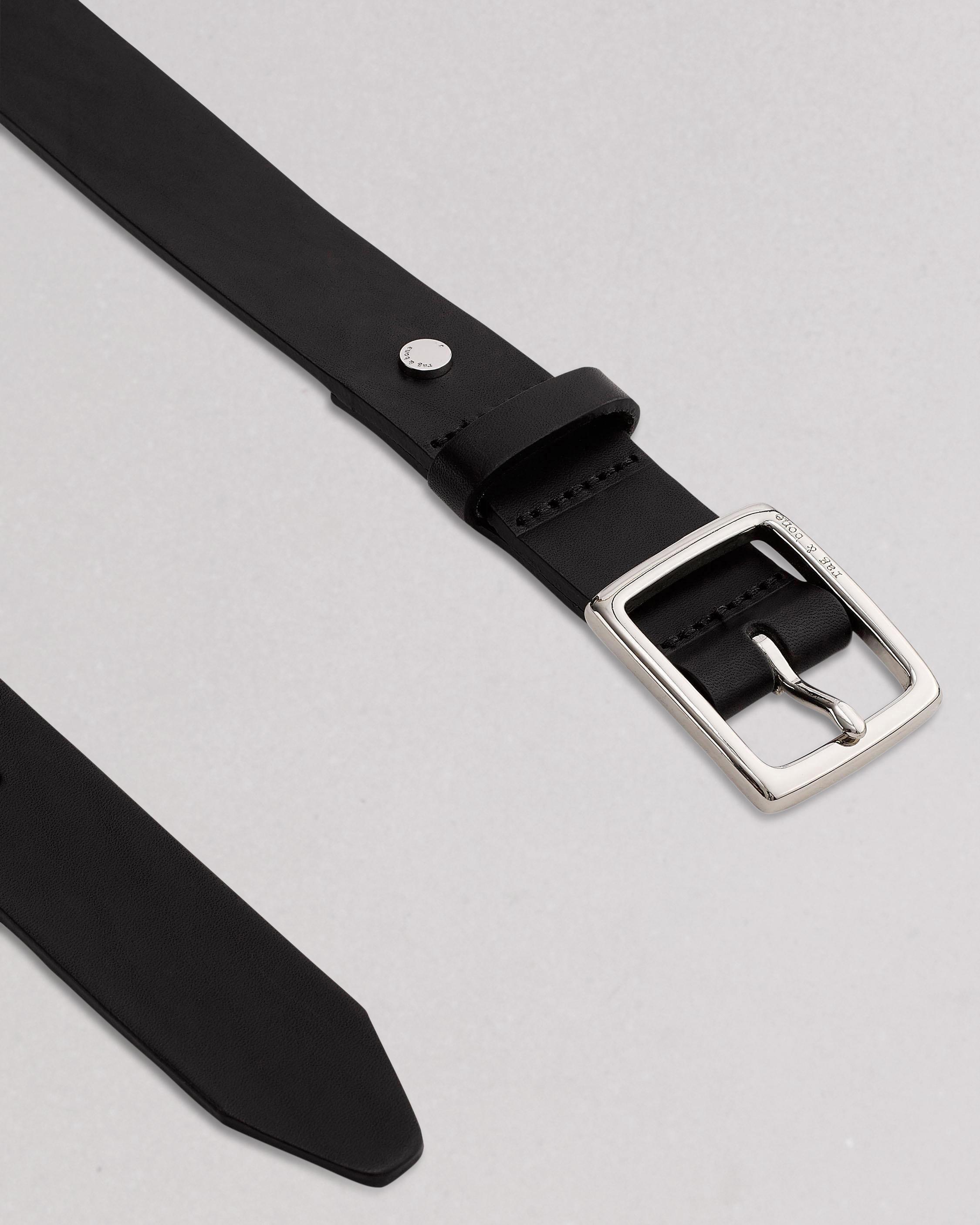 Standard 30 mm Black Leather Belt