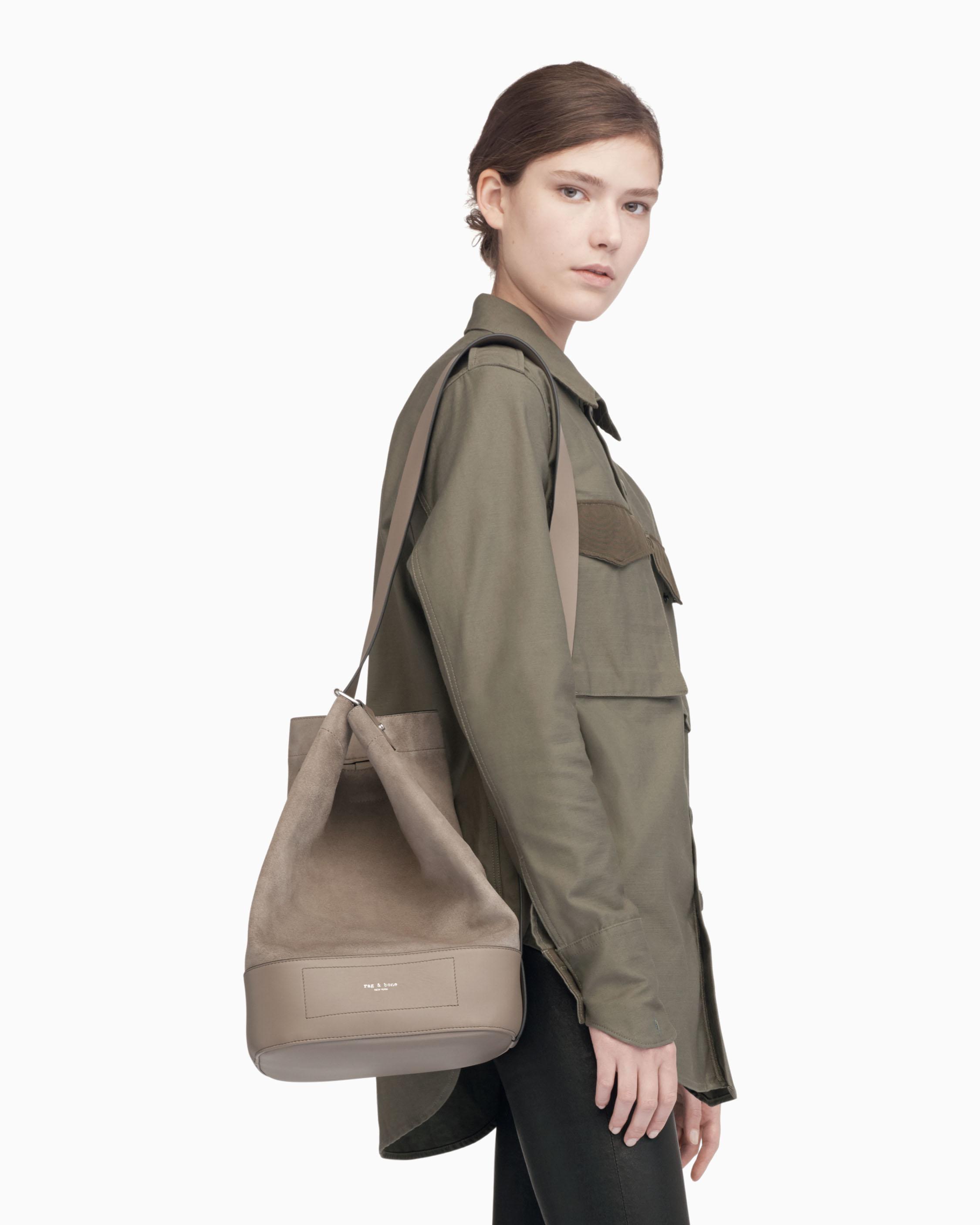 WALKER SLING Warm Grey Suede rag bone