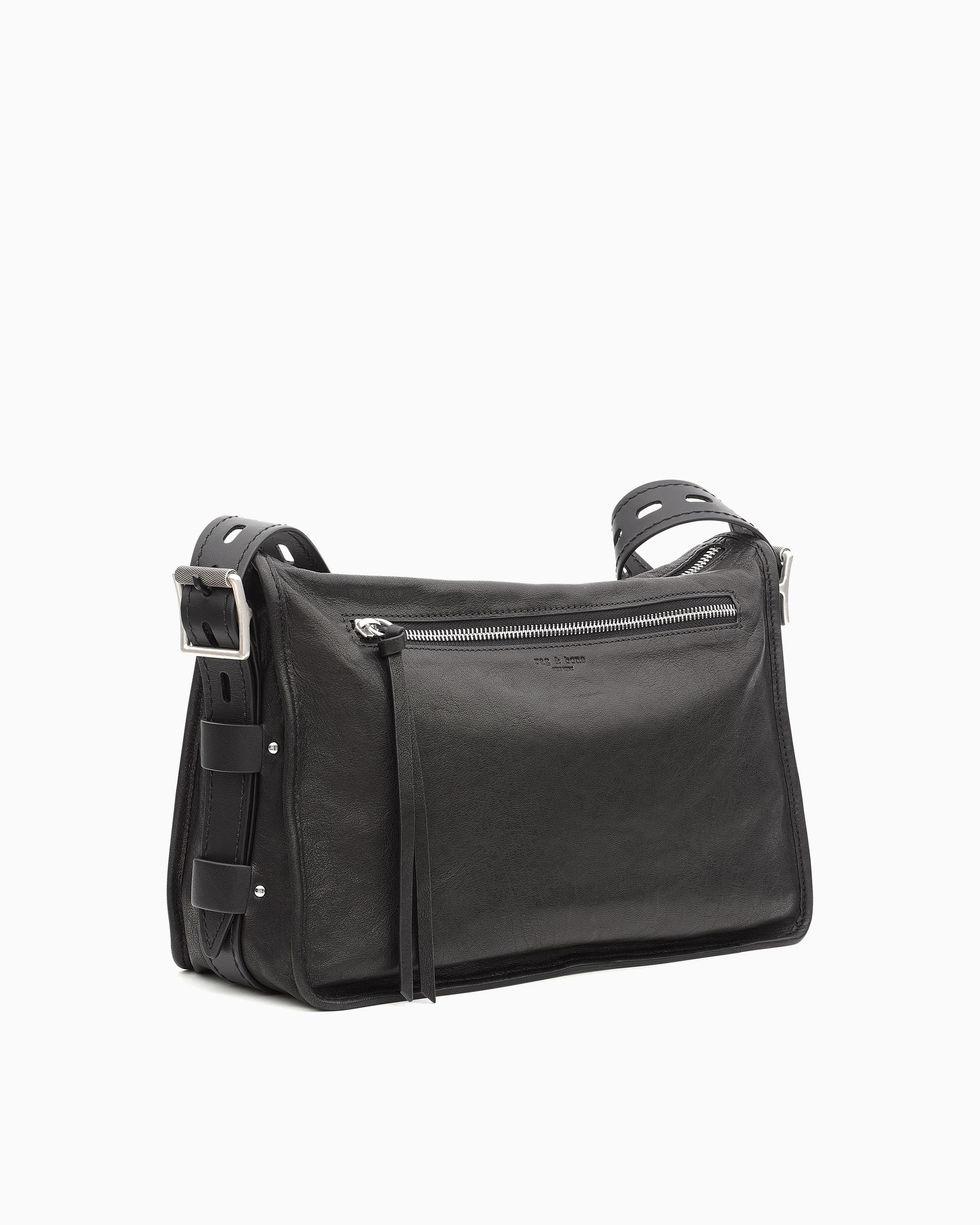 The Field Leather Messenger Bag in Black | rag & bone