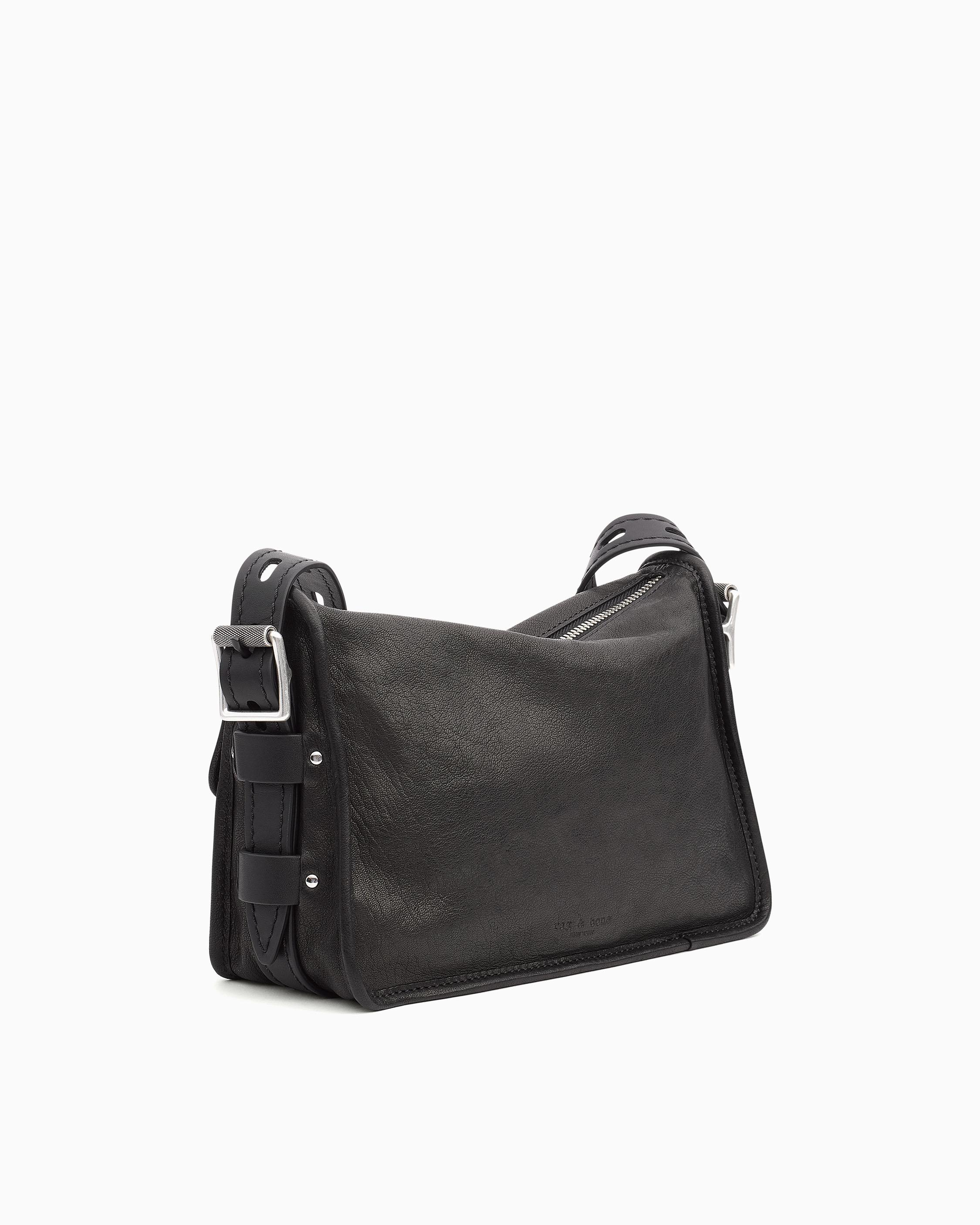 Cross Leather 29 cms Black Messenger Bag (AC111053B-1) : : Fashion