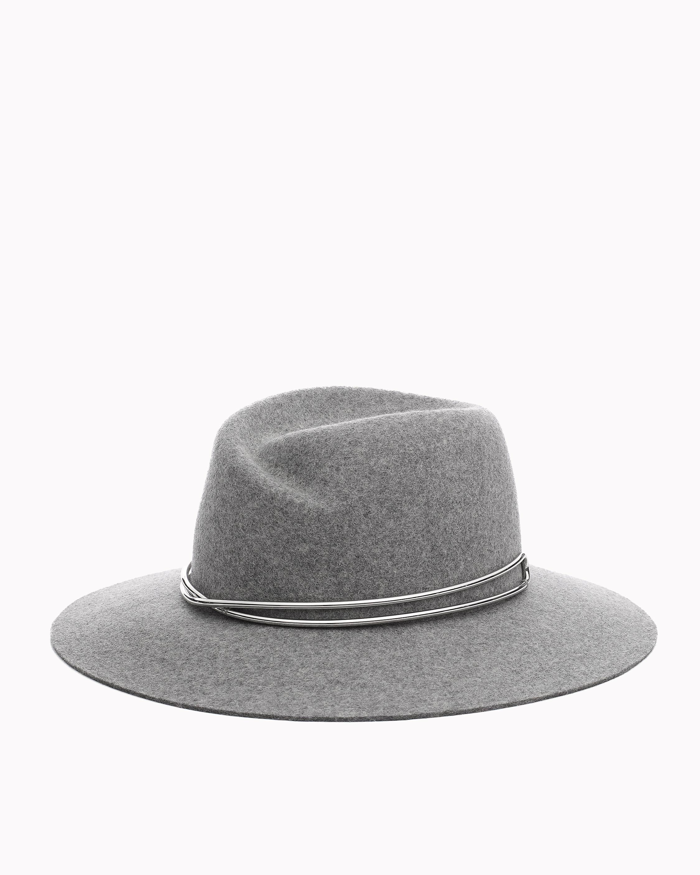 ZOE FEDORA Lt Heather Grey rag bone