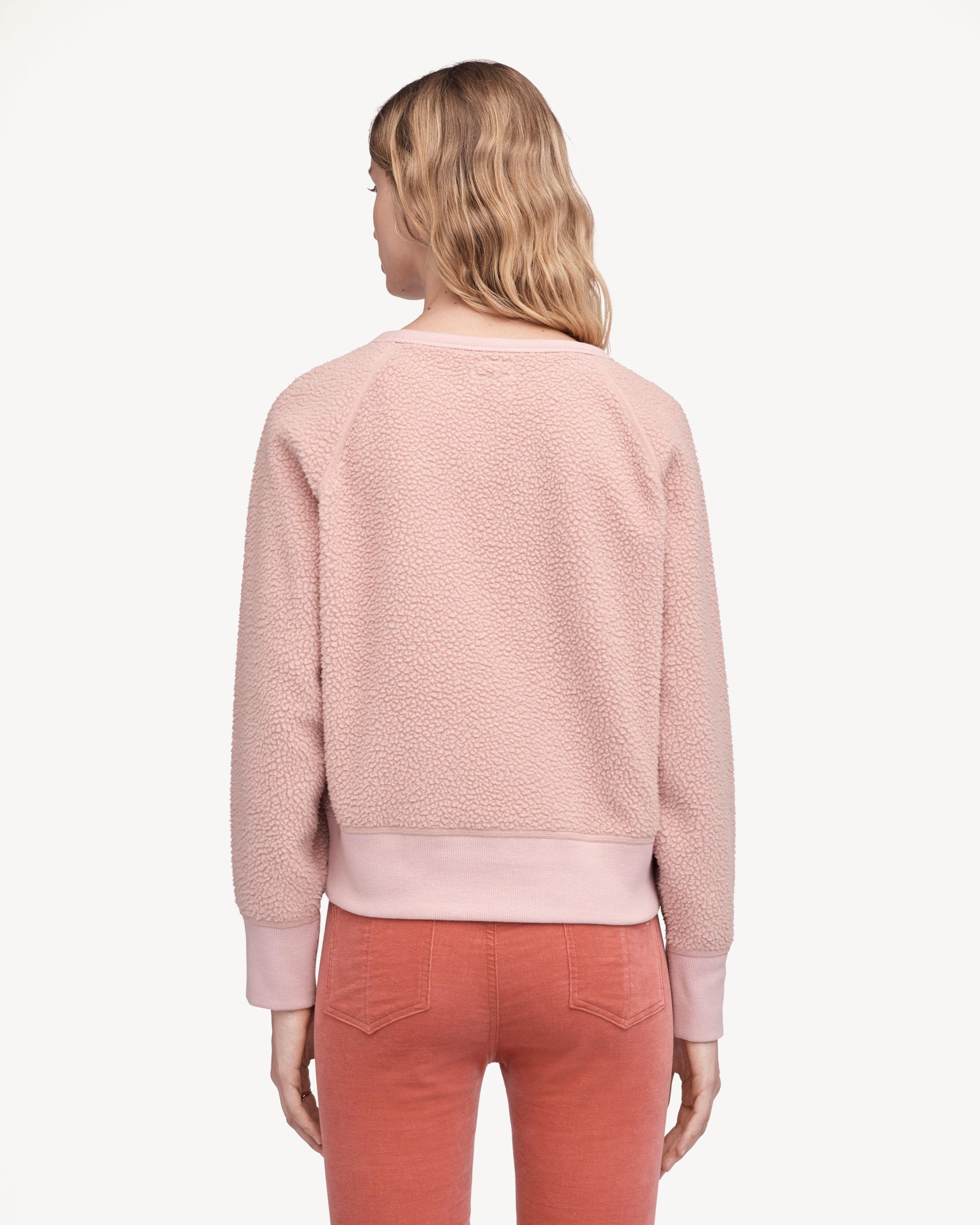 Pink sherpa online sweatshirt