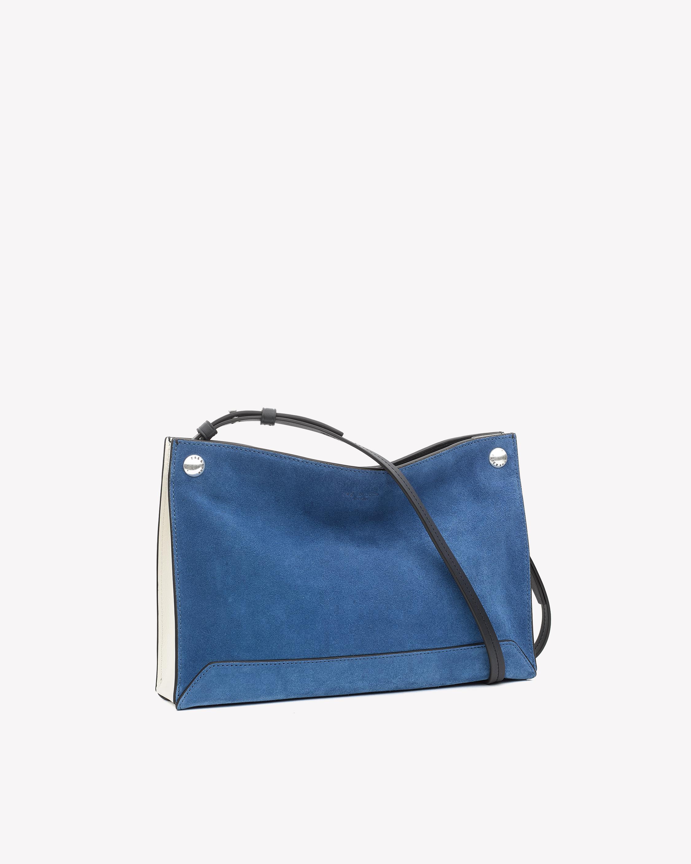 COMPASS CROSSBODY Deep Blue Suede rag bone