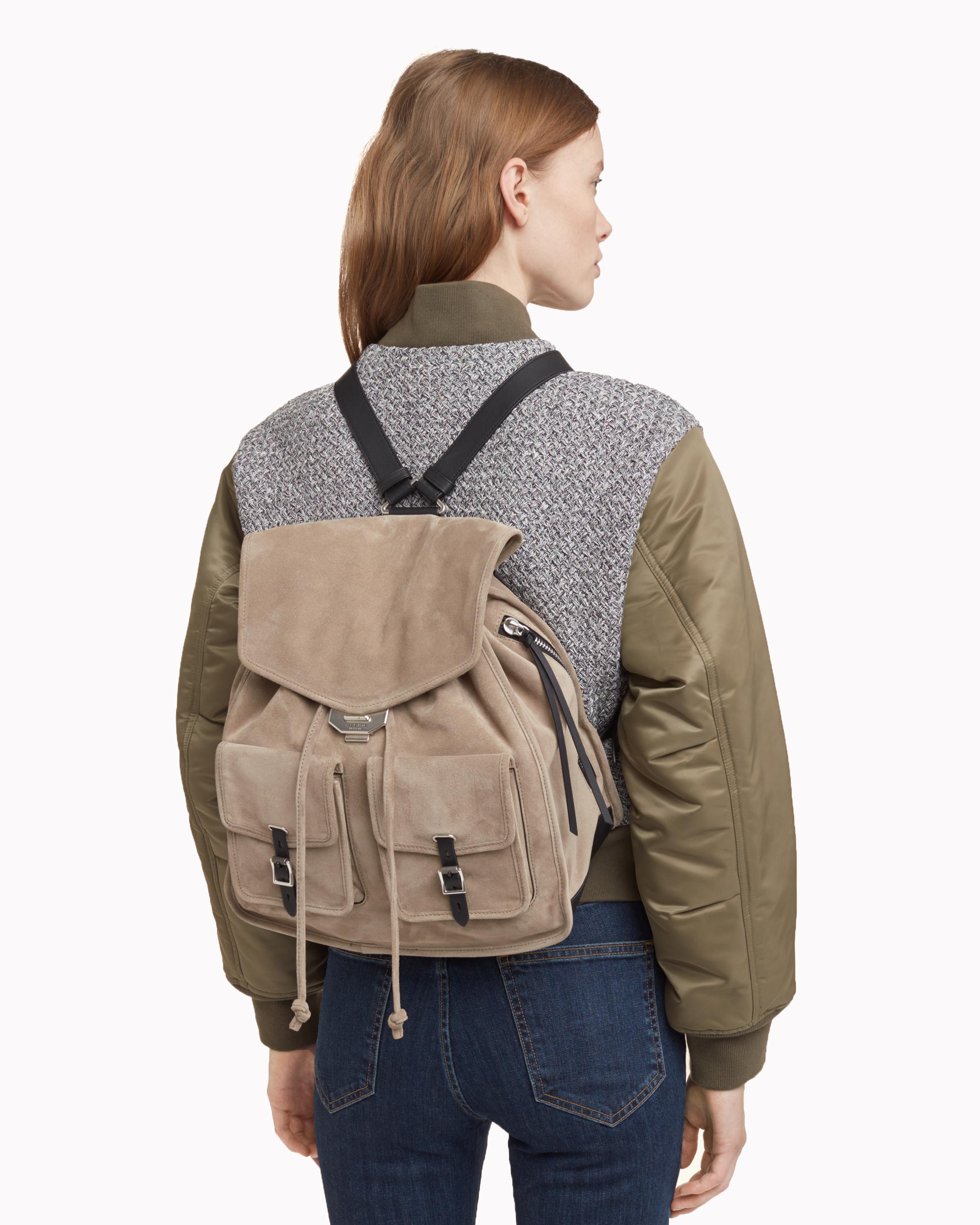 FIELD BACKPACK Warm Grey Suede rag bone