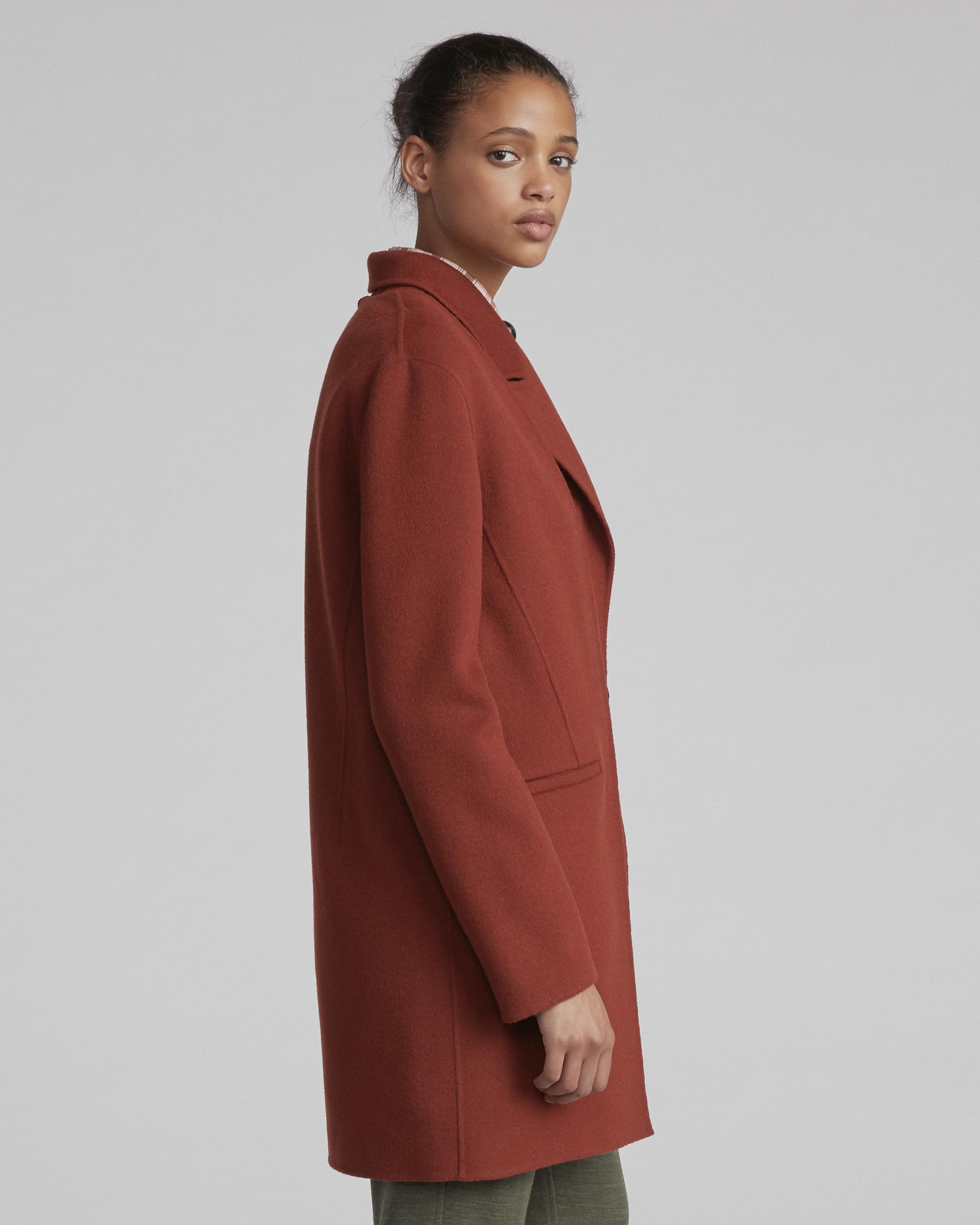 Rust womens coat on sale