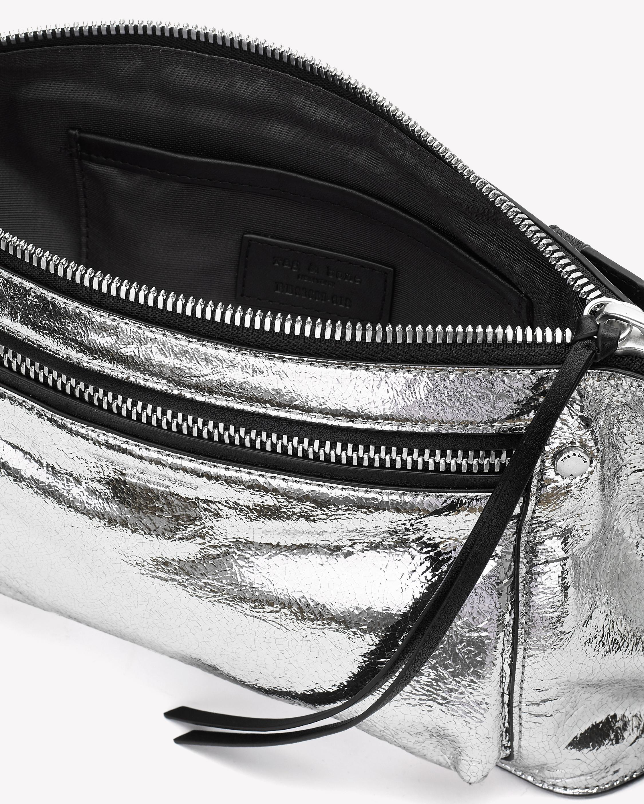 LARGE ELLIOT FANNY PACK Silver Crackle rag bone