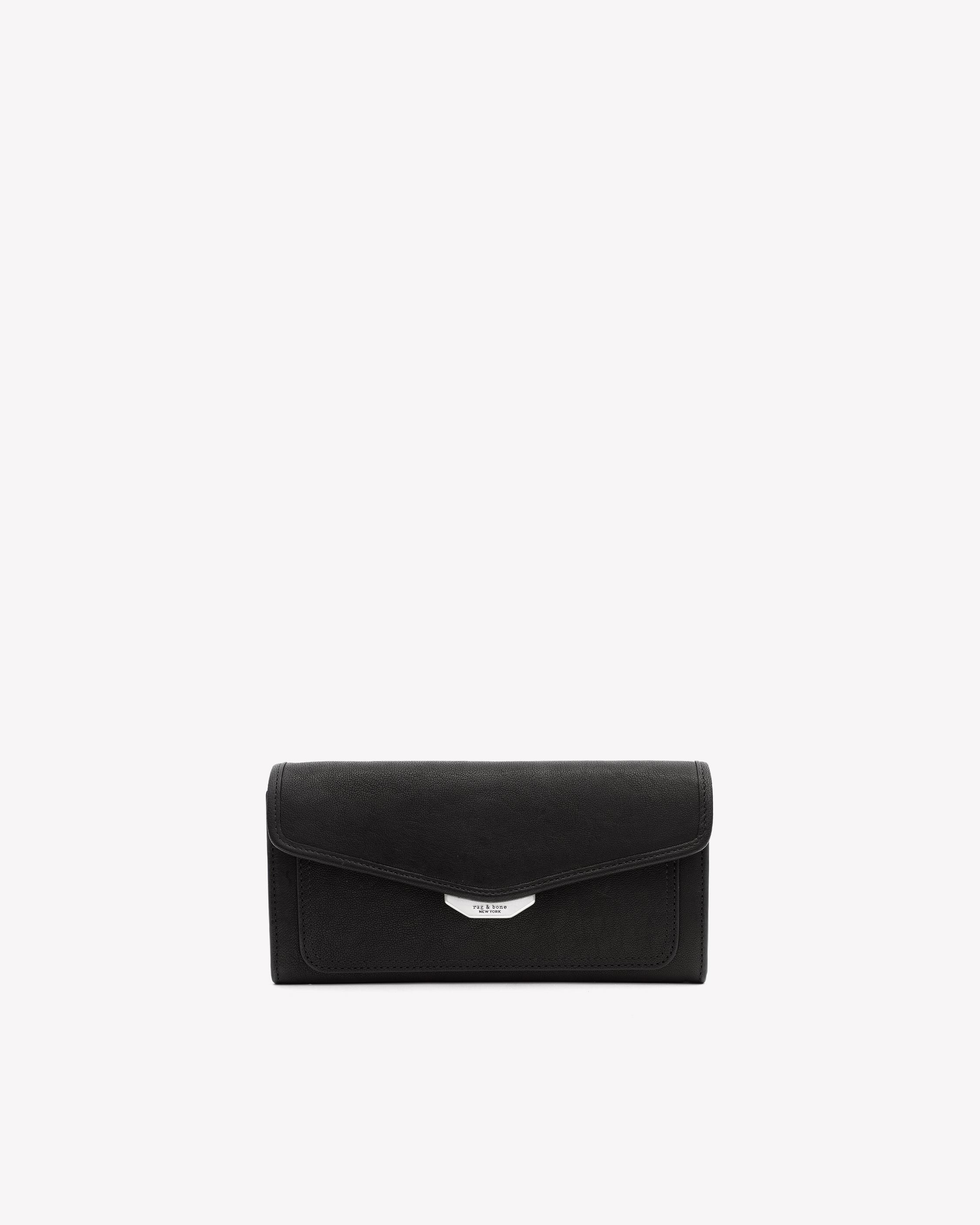 Leather Continental Wallet in Black - Men