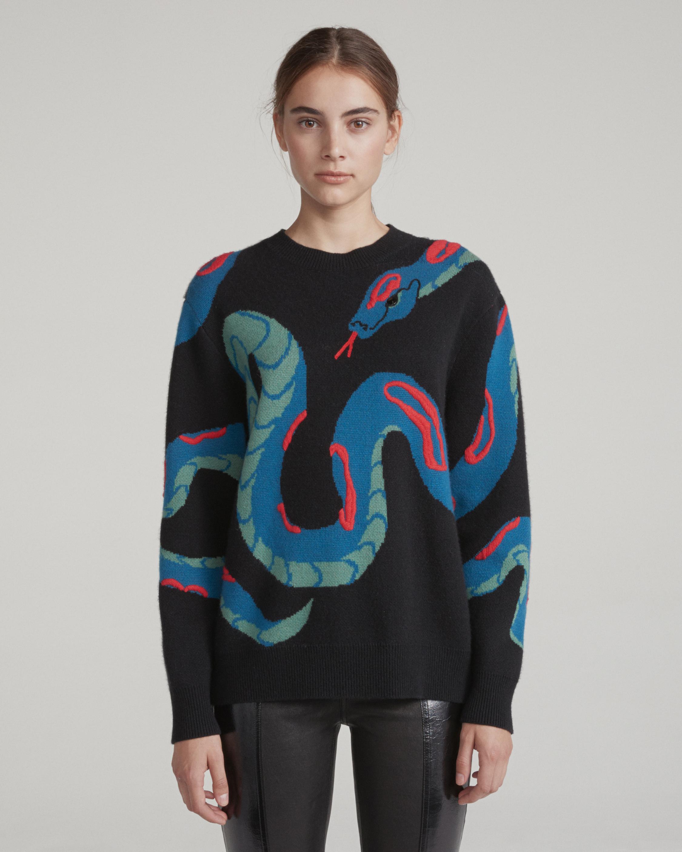 SNAKE CASHMERE CREW image number 1