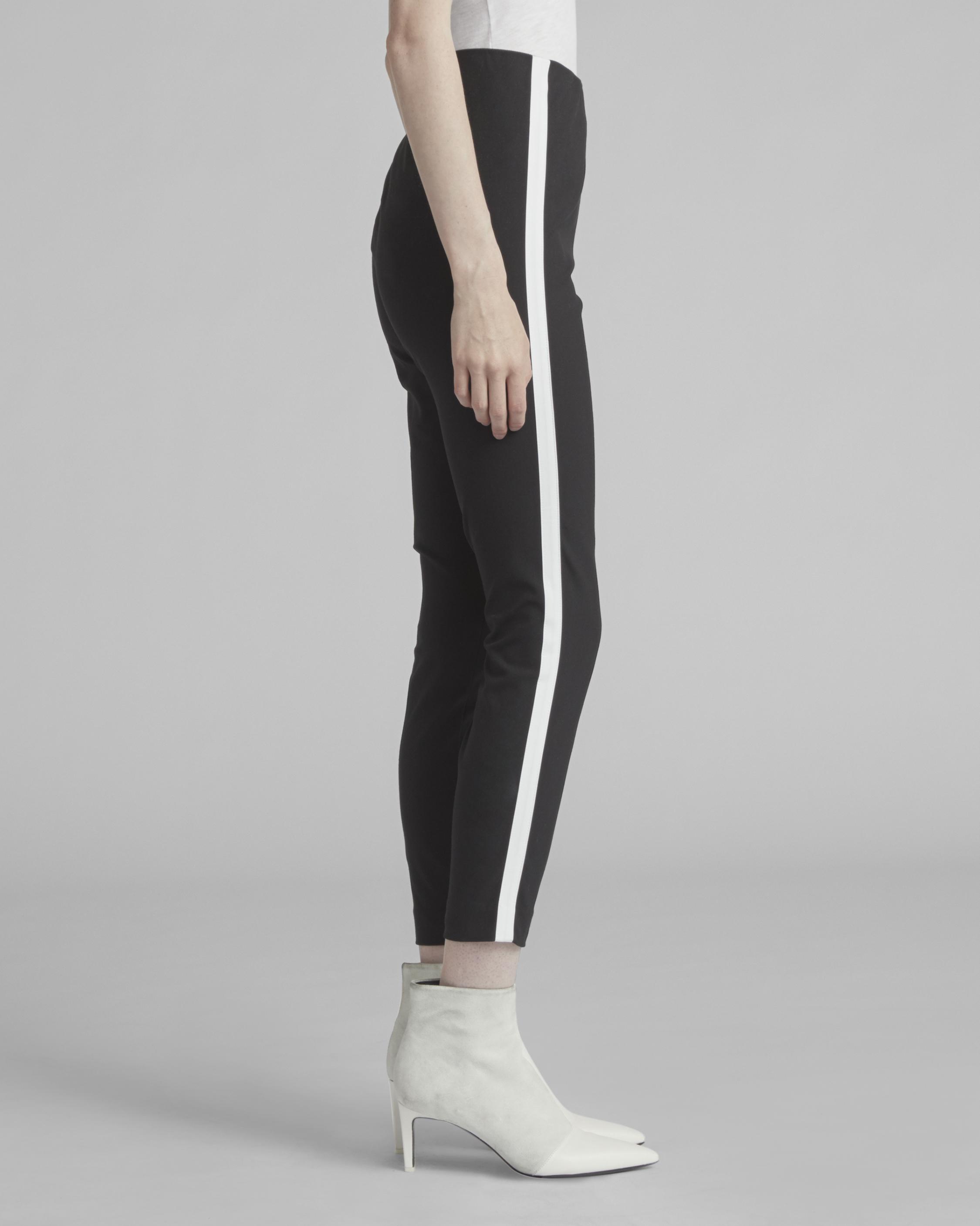 Simone Sport Pants with Ankle Zipper in Black