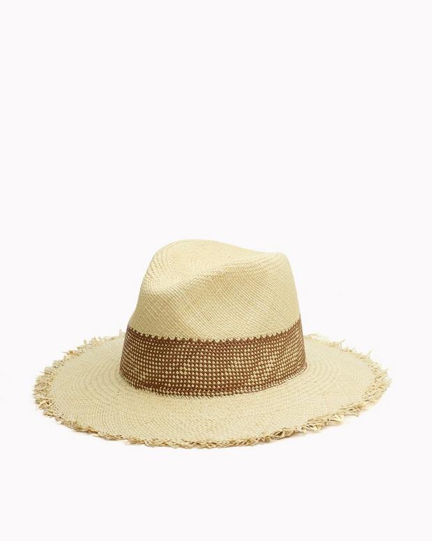 Frayed Edge Straw Panama Hat