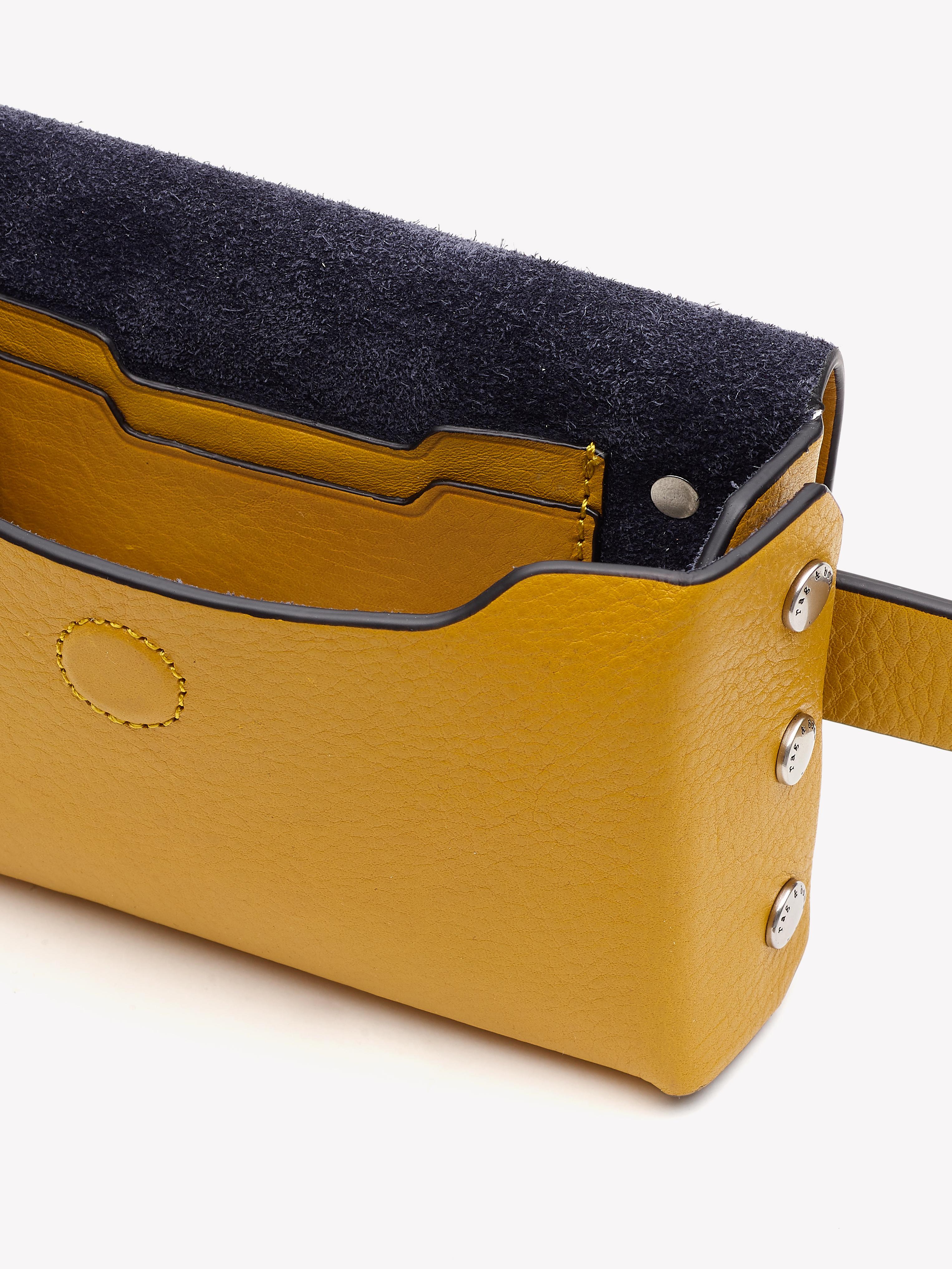 Trunk Media Bag in Yellow Leather