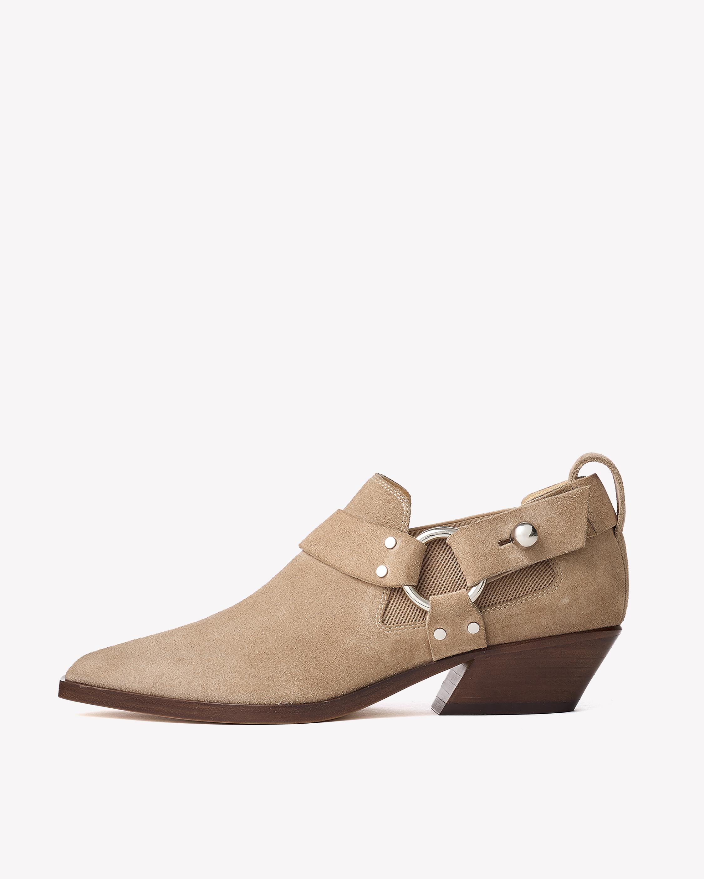 Westin Harness Suede Ankle Boots in Light Sand rag bone