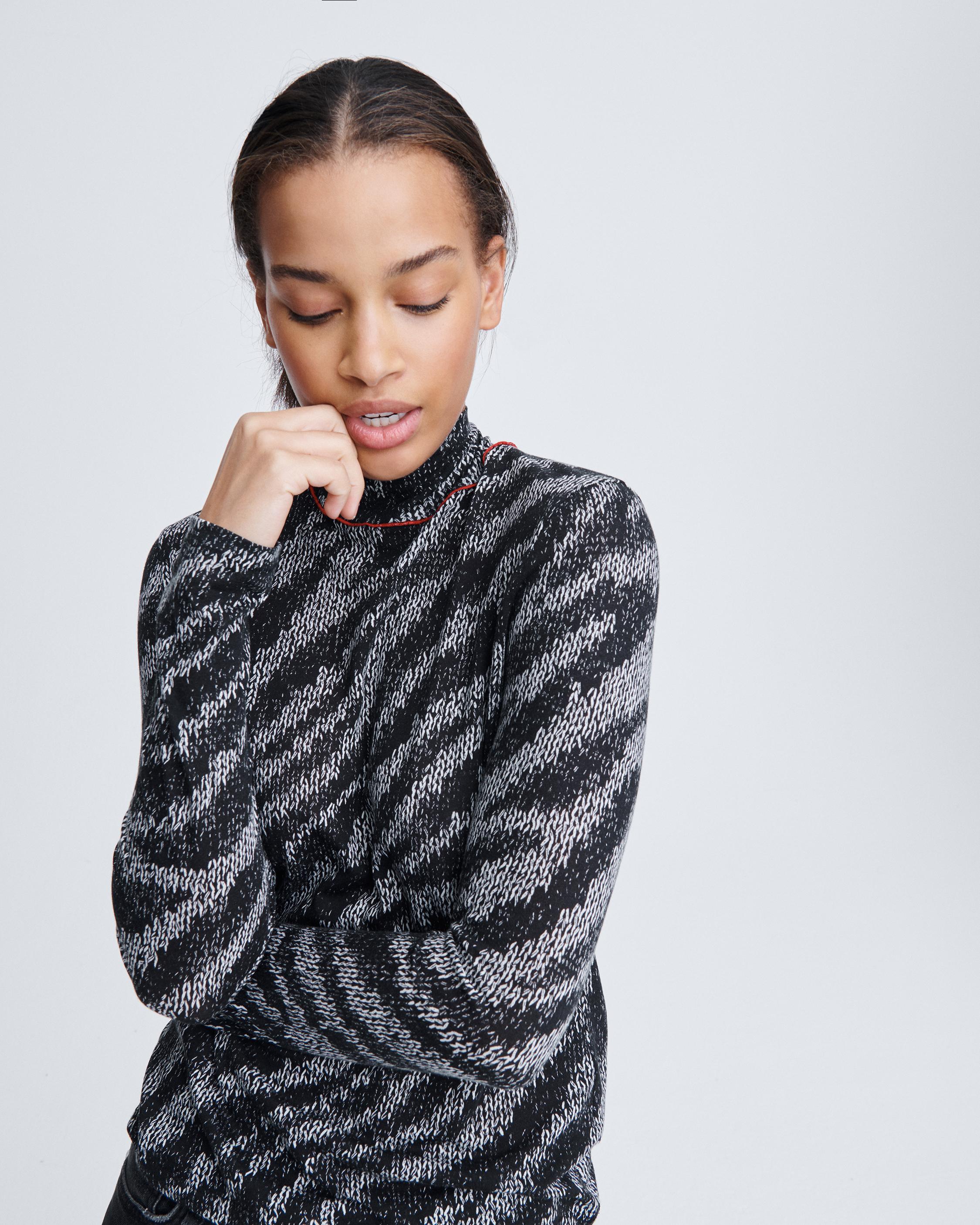 Zebra shop print turtleneck