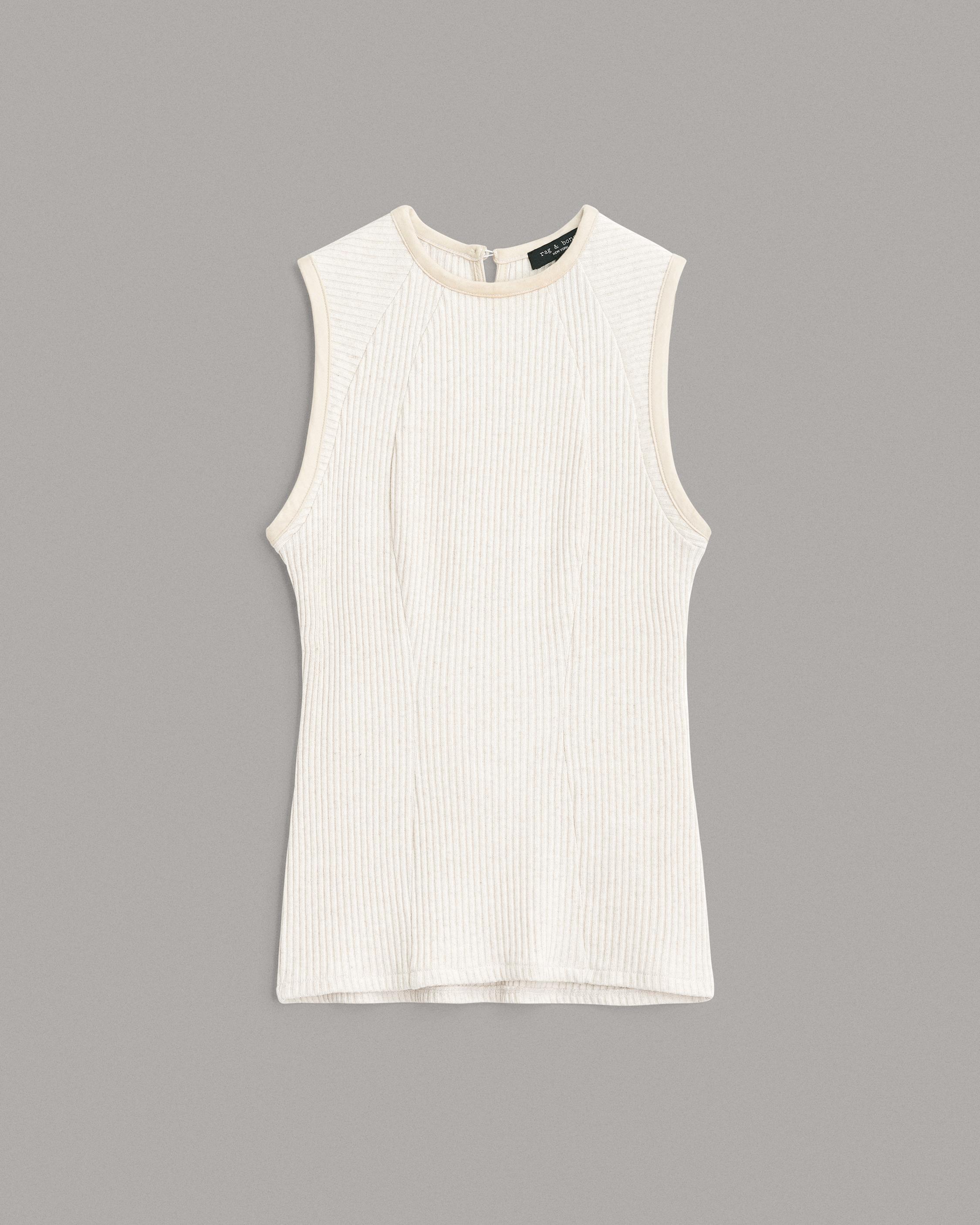 Echo Cotton Rib Tank - Ivory | rag & bone