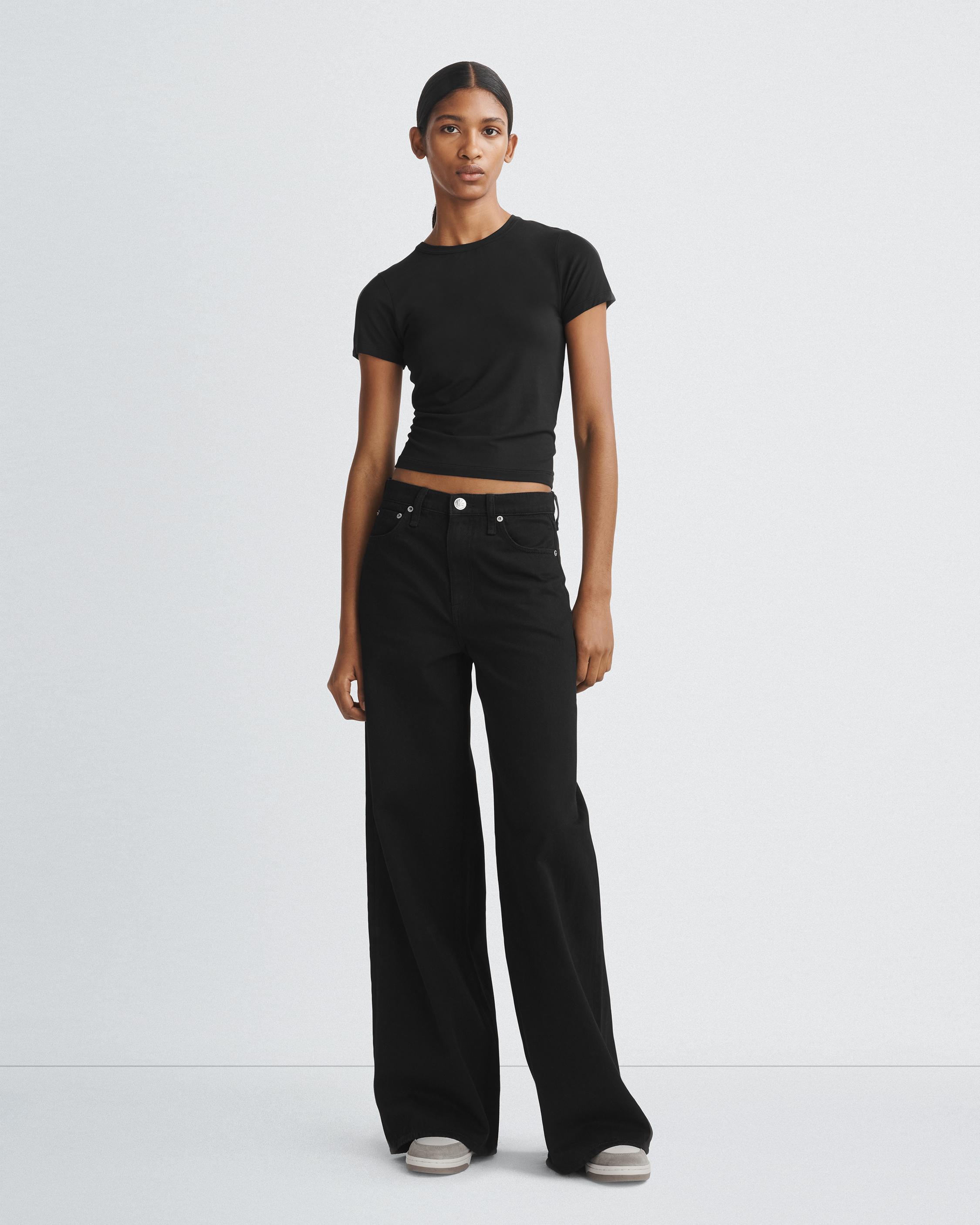 Luca Short Sleeve Baby Tee - Black | rag & bone