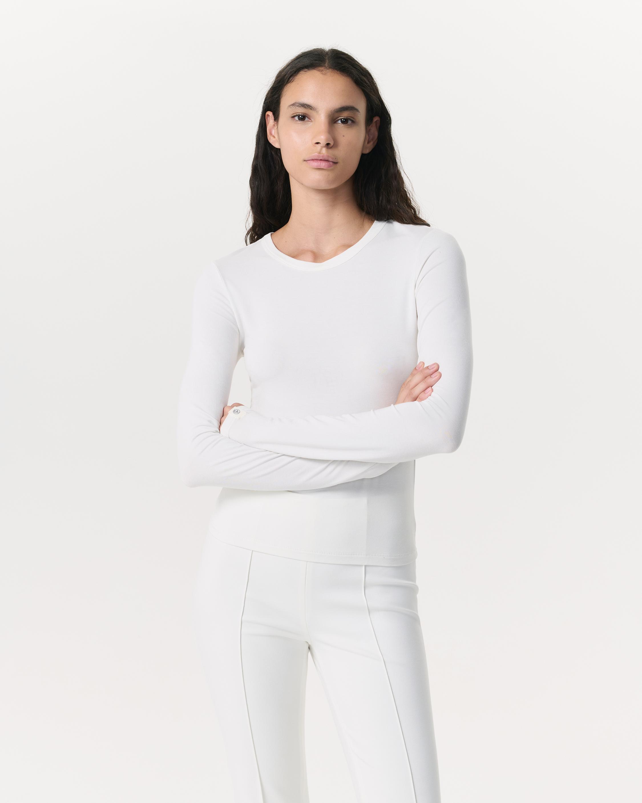 Luca Long Sleeve Tee - White | rag & bone