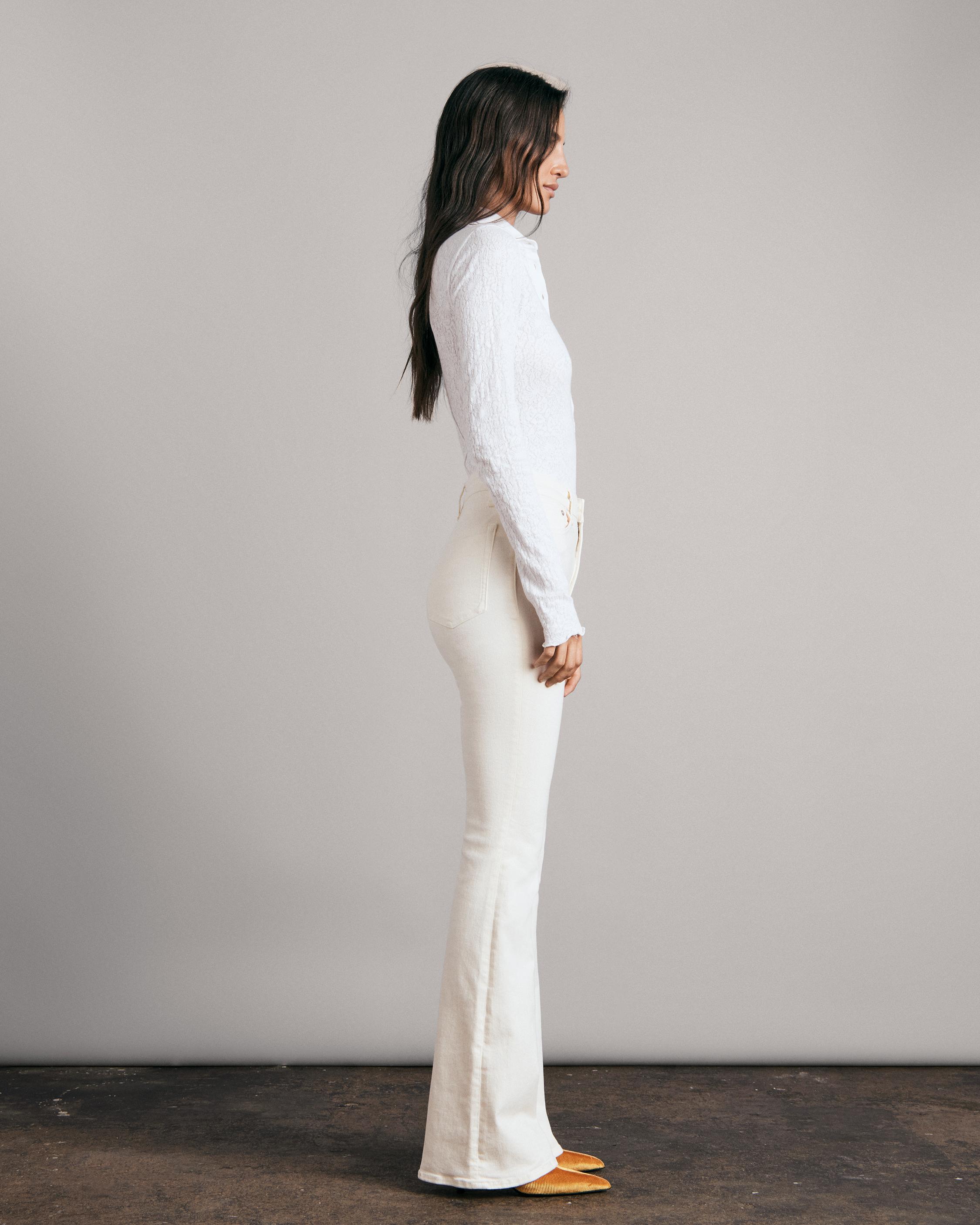 Judy Kick Flare Pants in White – Max & Addy