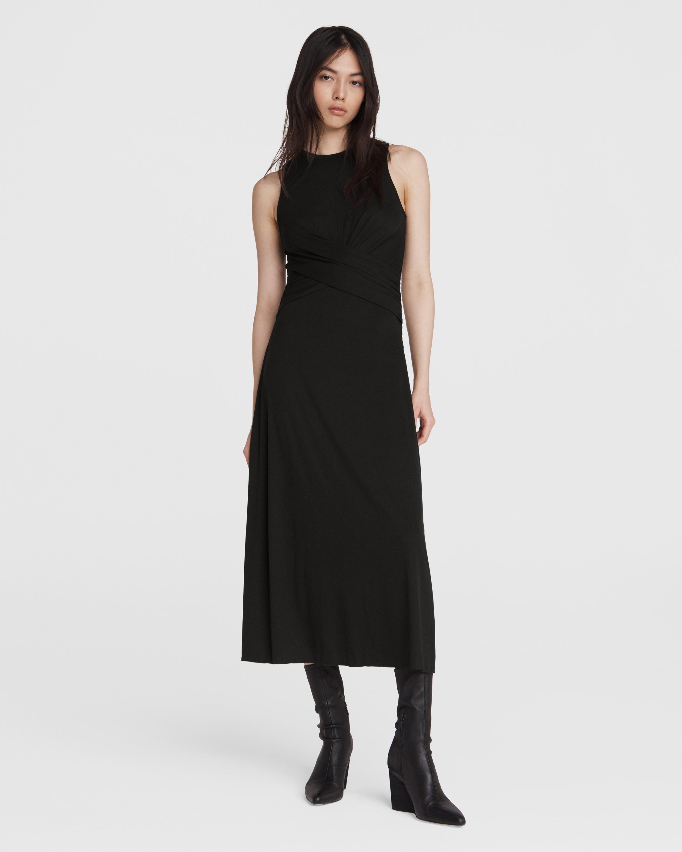 Rose Nylon Wrap Dress rag bone