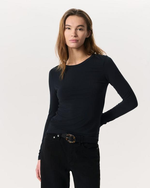 Luca Long Sleeve Tee - Black | rag & bone Luca Long Sleeve Tee - Black | rag & bone