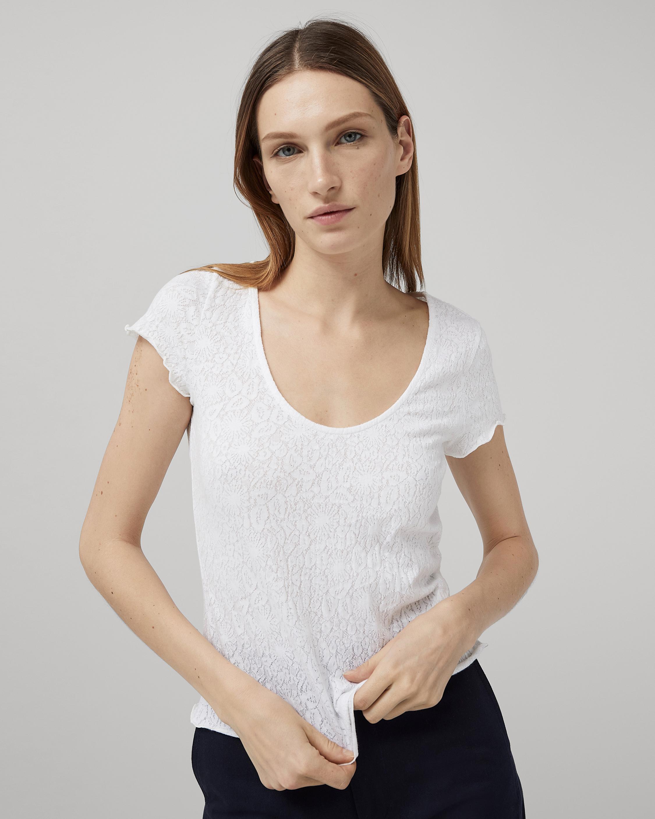 Gemma Jacquard Scoopneck Shortsleeve image number 3