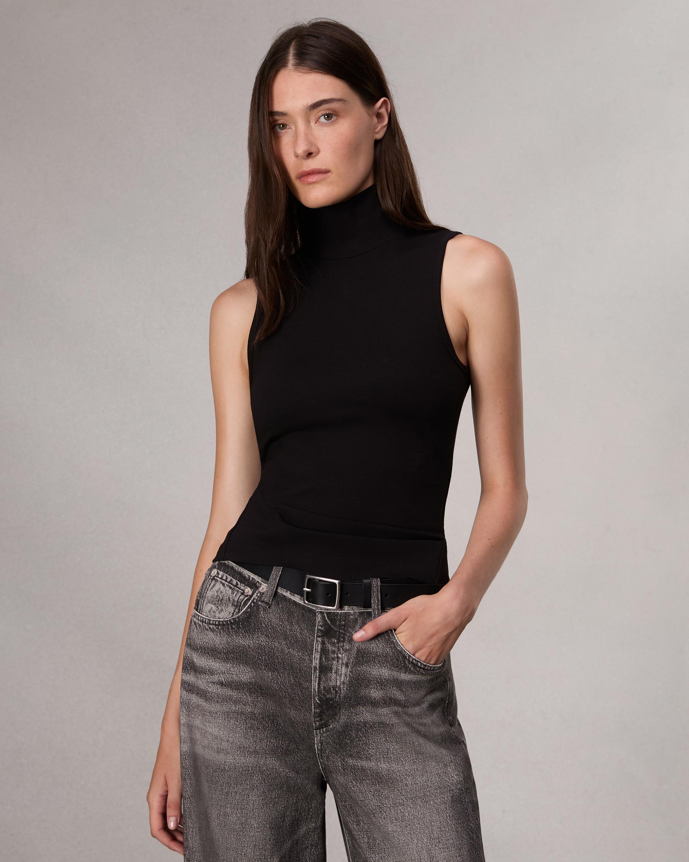 Irina Turtleneck Tank Top - Black | rag & bone