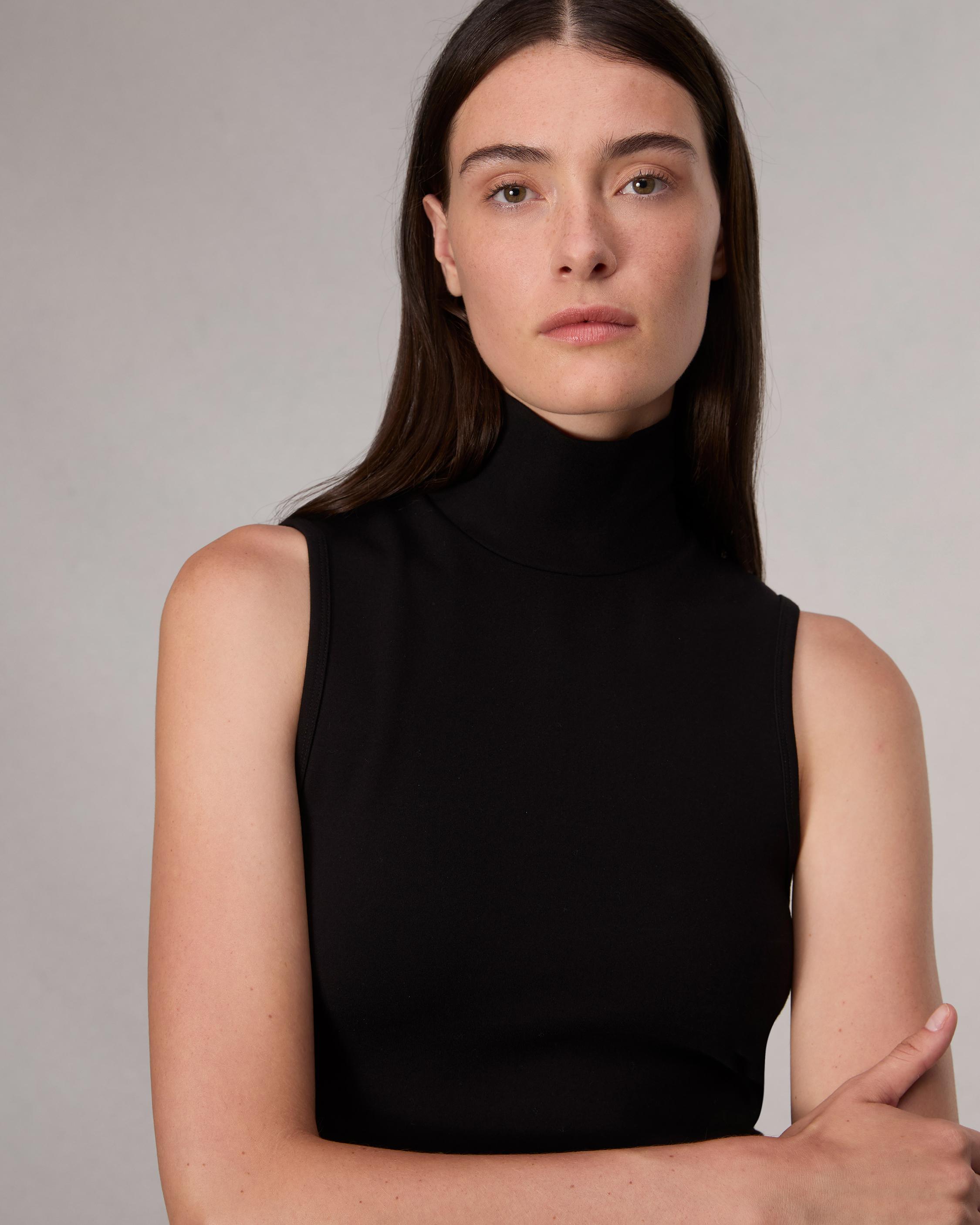 Irina Refine Knit Turtleneck Tank Top image number 6